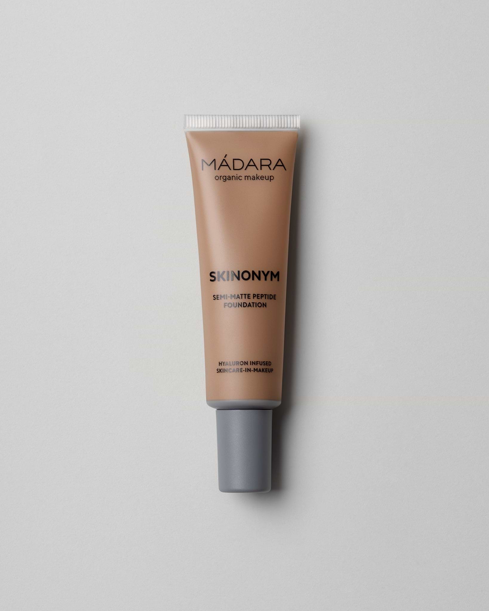MÁDARA Organic Skincare skinonym foundation olive A6091 foundation product photo on plain background.