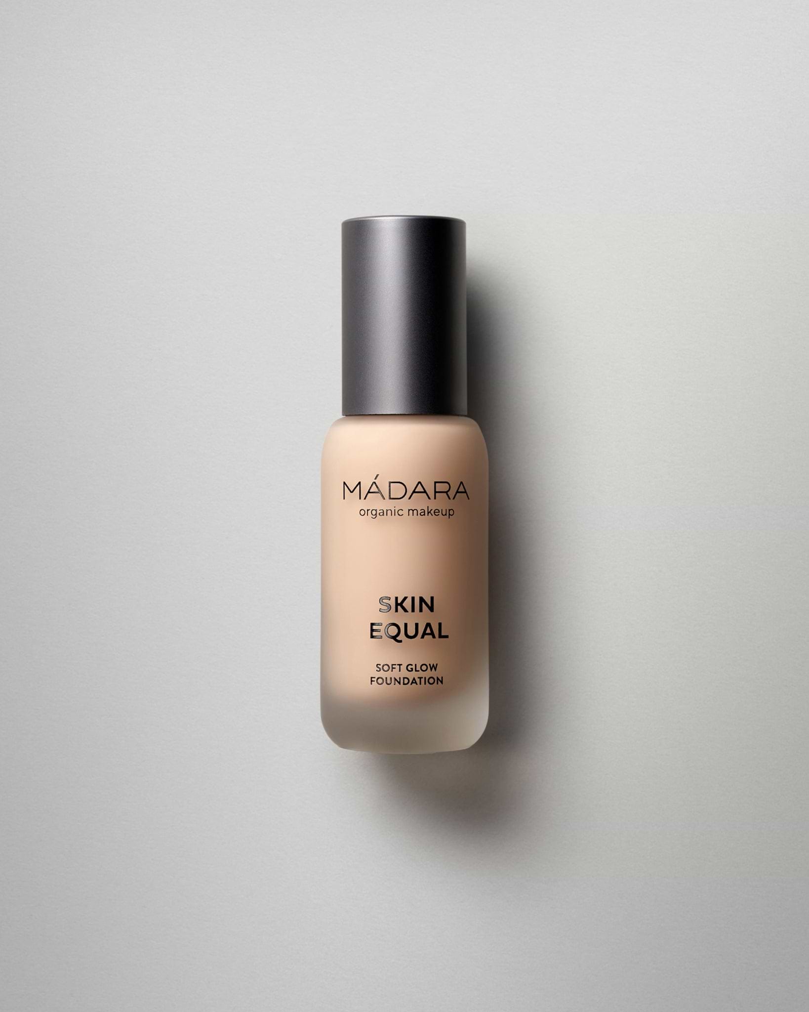 MÁDARA Organic Skincare soft glow foundation rose ivory A6055 foundation product photo on plain background.