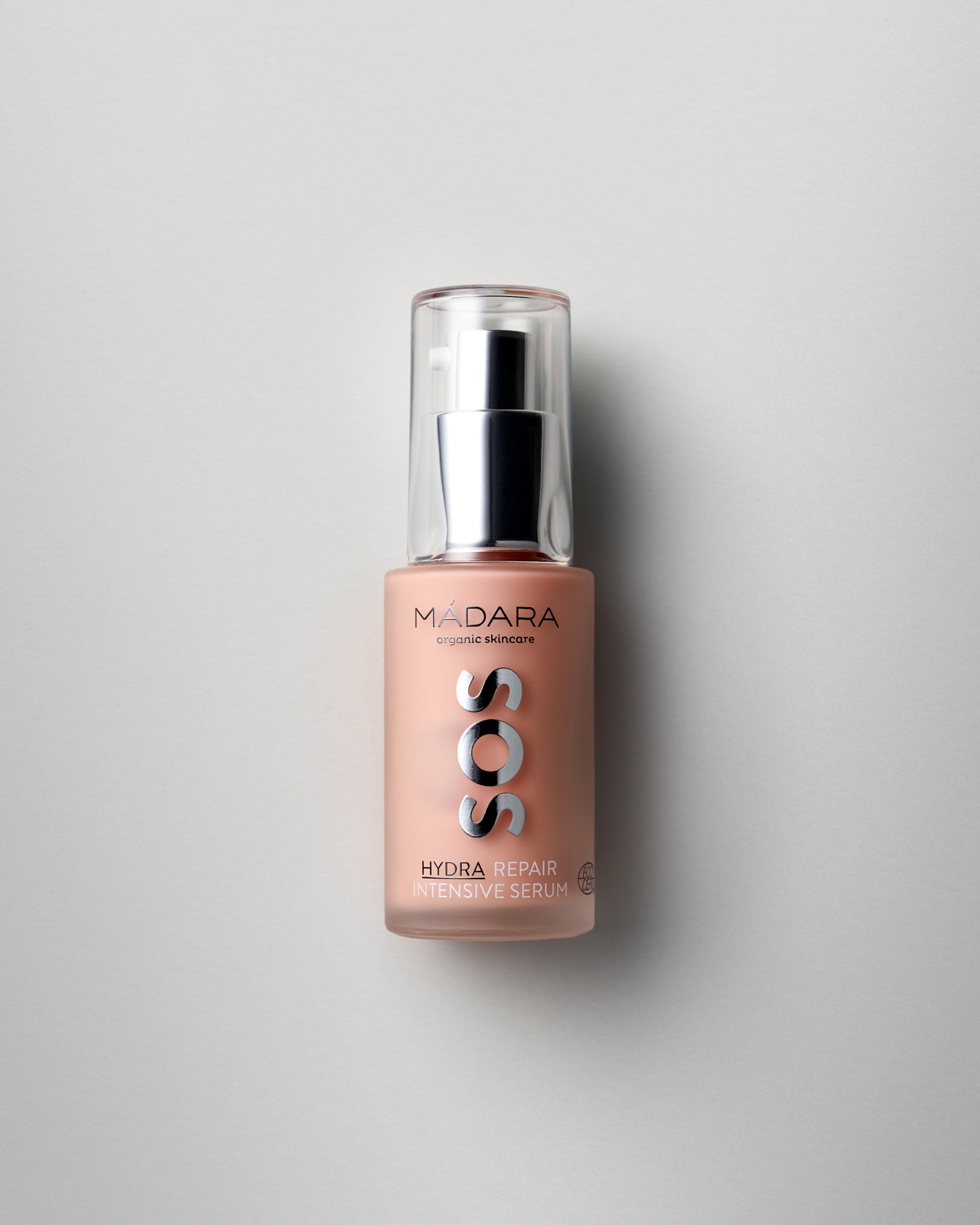 MÁDARA Organic Skincare sos hydra repair intensive serum A3021 serum product photo on plain background.