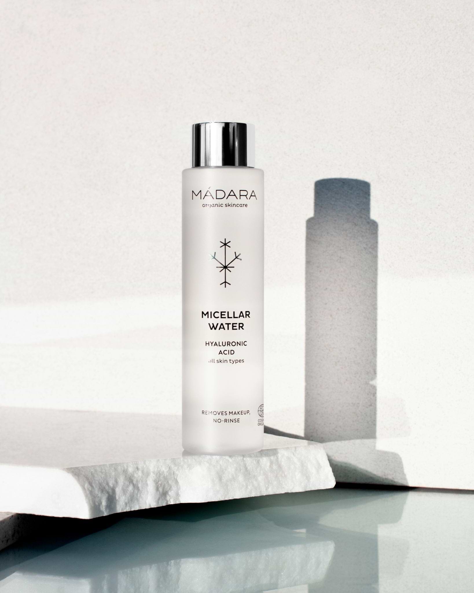 MÁDARA Organic Skincare hyaluronic acid micellar water A2041 product photo on plain background.