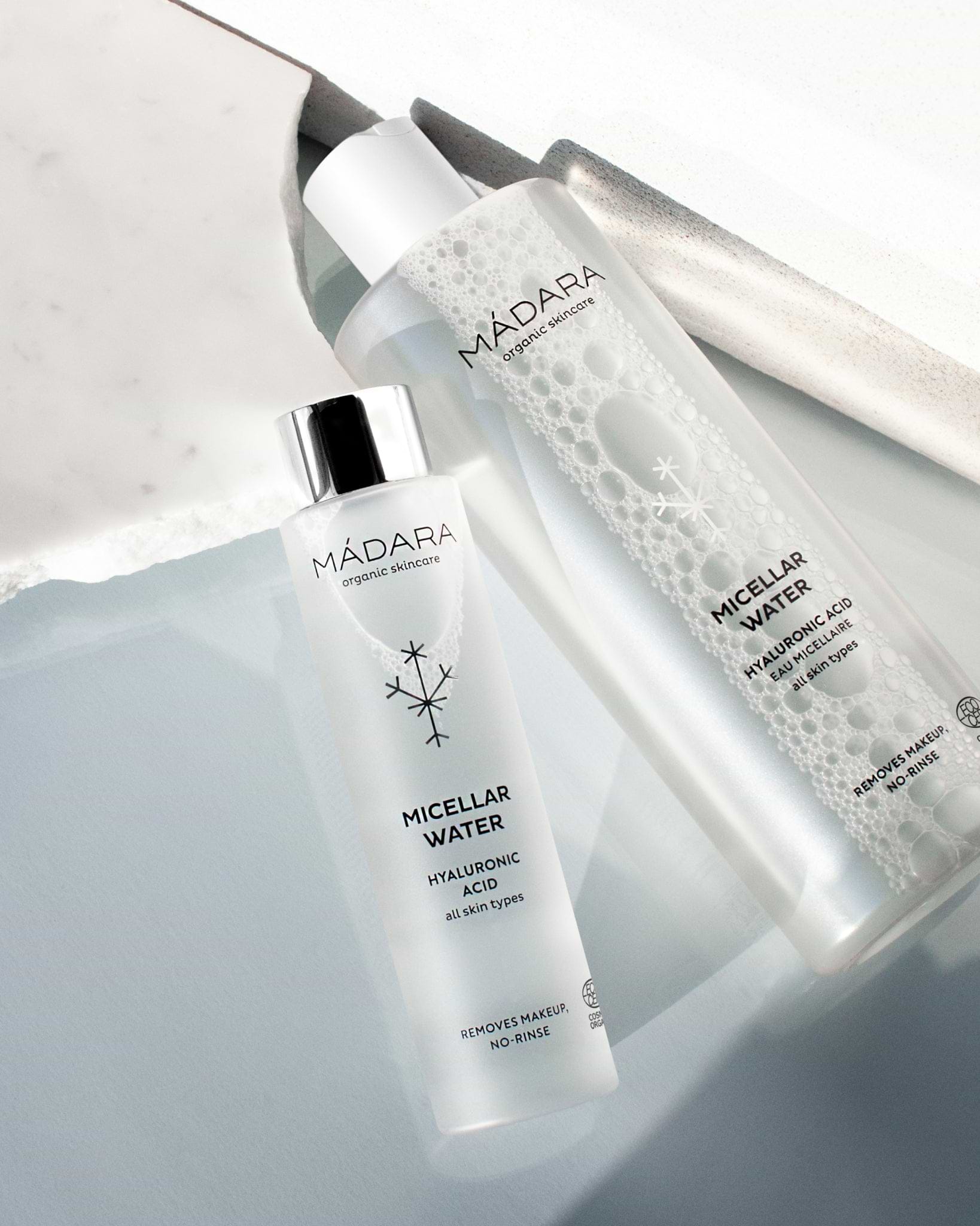 MÁDARA Organic Skincare hyaluronic acid micellar water madara A2041 product photo on plain background.
