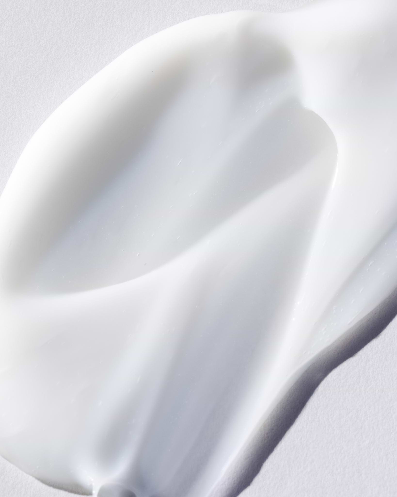 Texture close-up of MÁDARA Organic Skincare plant based retinol eye serum A3365 serum �swatch demonstrates consistency and finish.