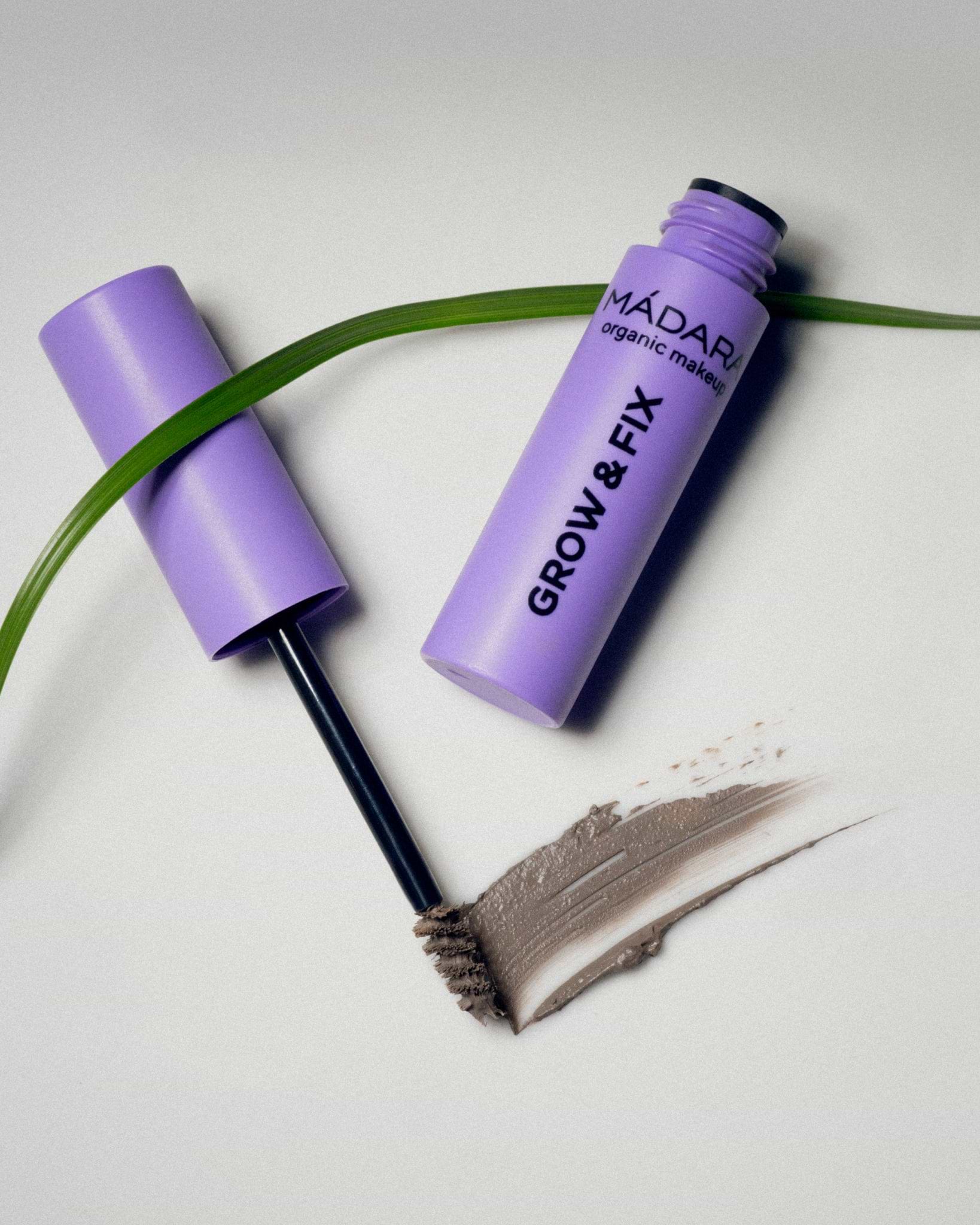 MÁDARA Organic Skincare grow and fix brow booster frosty taupe A6703 product photo on plain background.