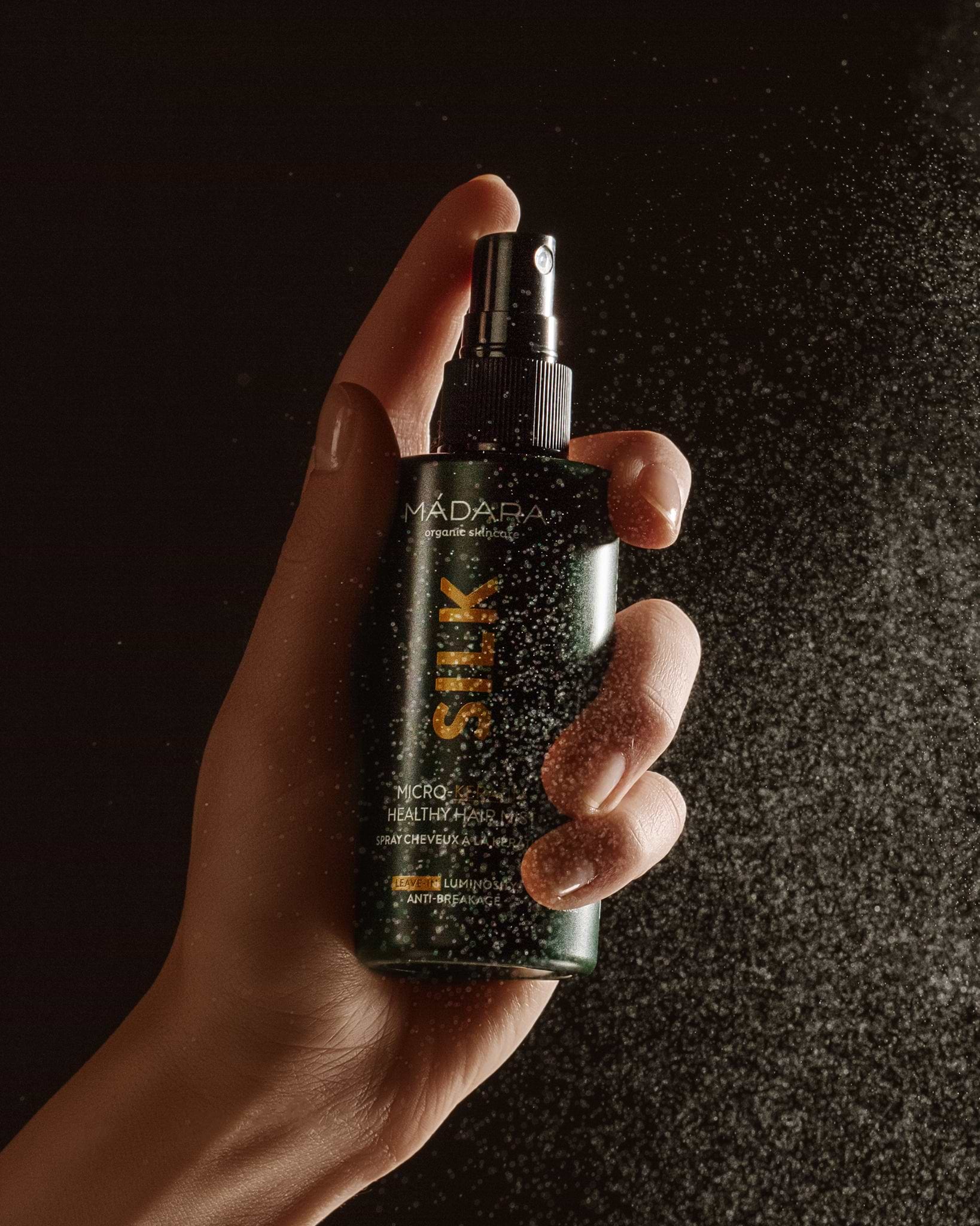 MADARA Cosmetics SILK Micro Keratin Healthy Hair Mist leave-in spray for stronger, smoother hair and anti-breakage protection