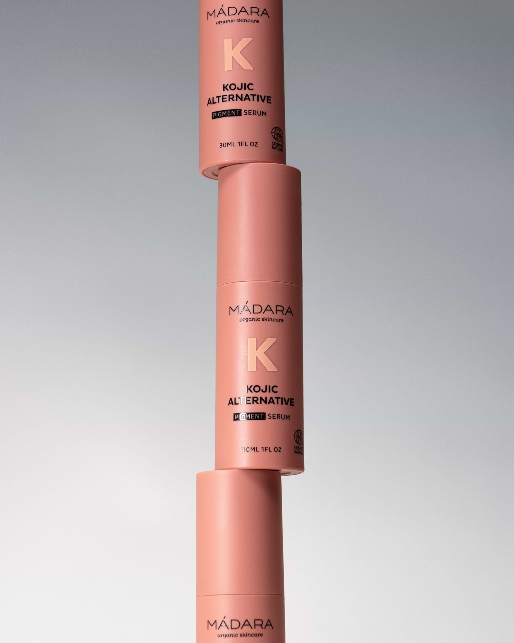 MÁDARA Organic Skincare kojic alternative serum 30ml A2125 serum product photo on plain background.