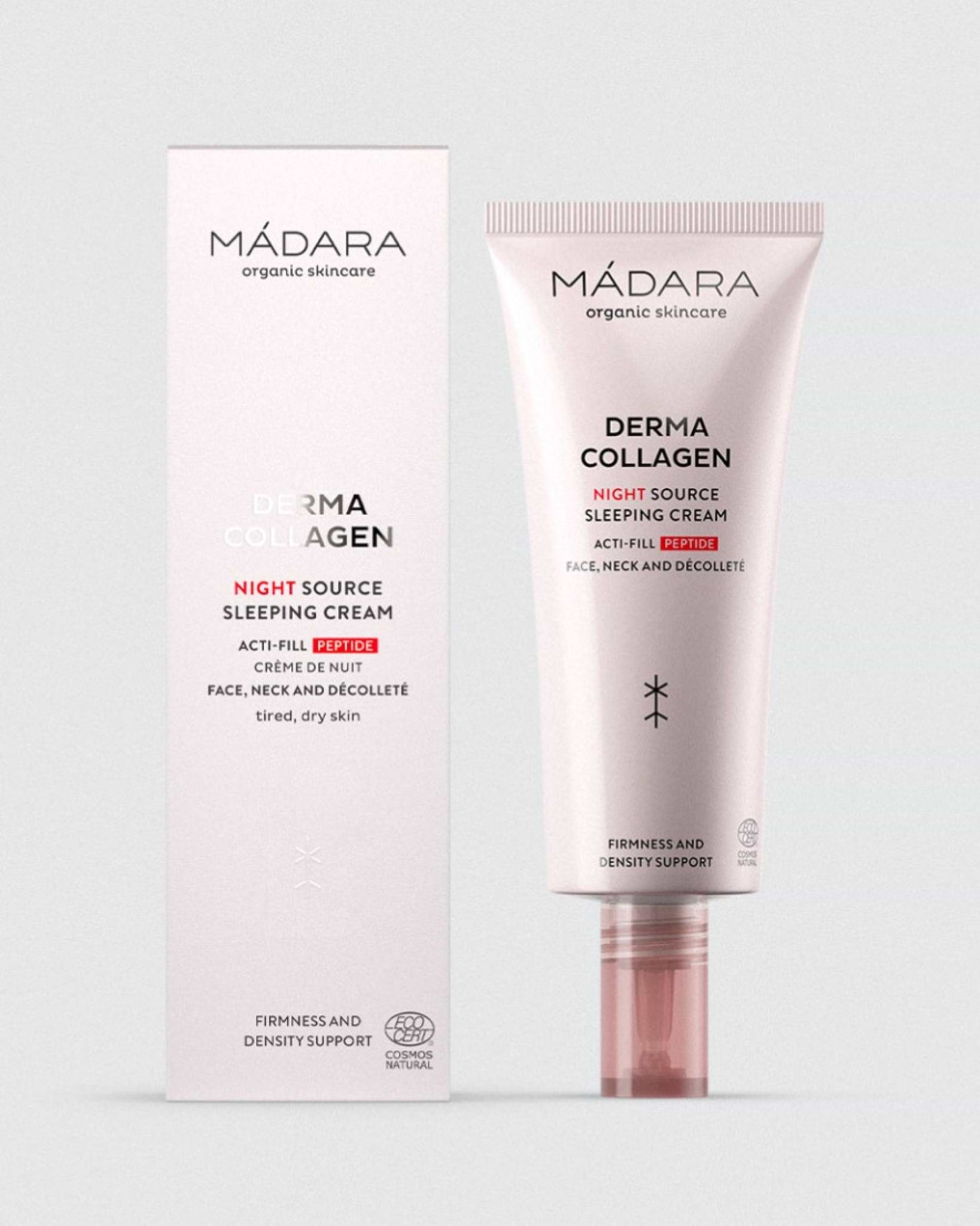 MÁDARA Organic Skincare overnght sleeping cream 70ml A3062 face cream product photo on plain background.
