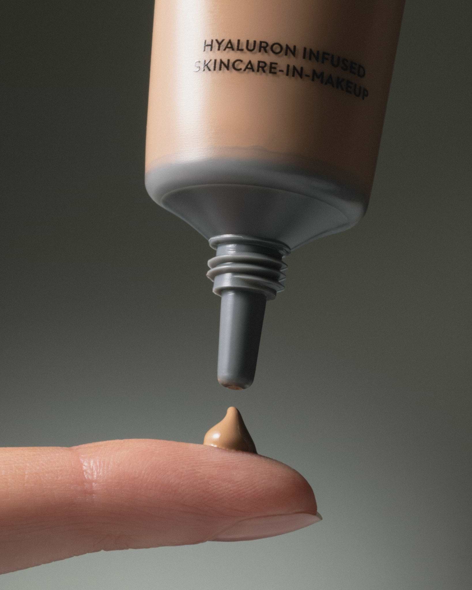 MÁDARA Organic Skincare semi matte peptide foundation A6098 foundation product photo on plain background.
