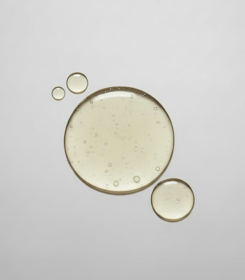 keratin ingredient close-up on a light gray background