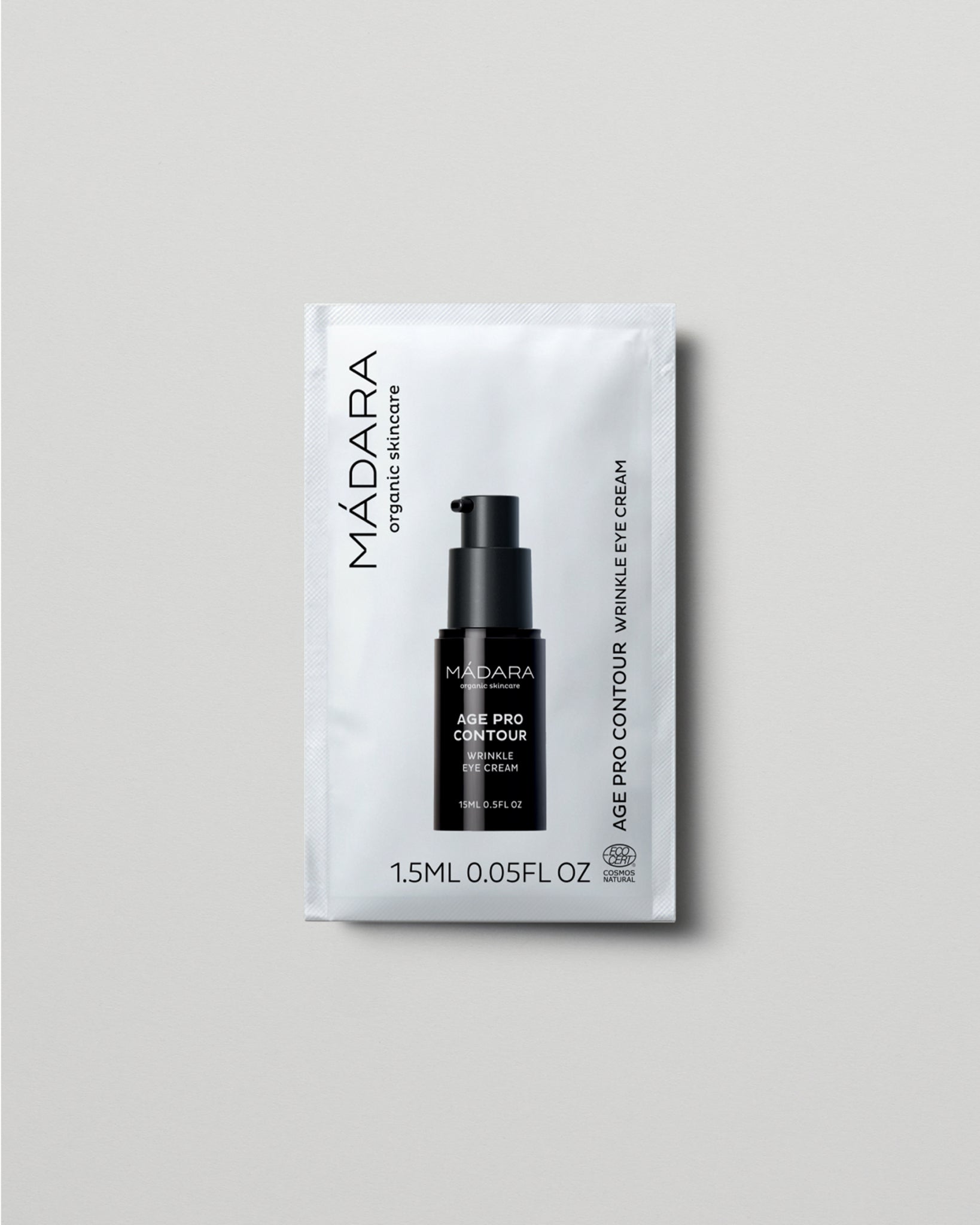 MÁDARA Organic Skincare contour wrinkle eye cream 1.5ml sample SC3343 1.5 face cream product photo on plain background.