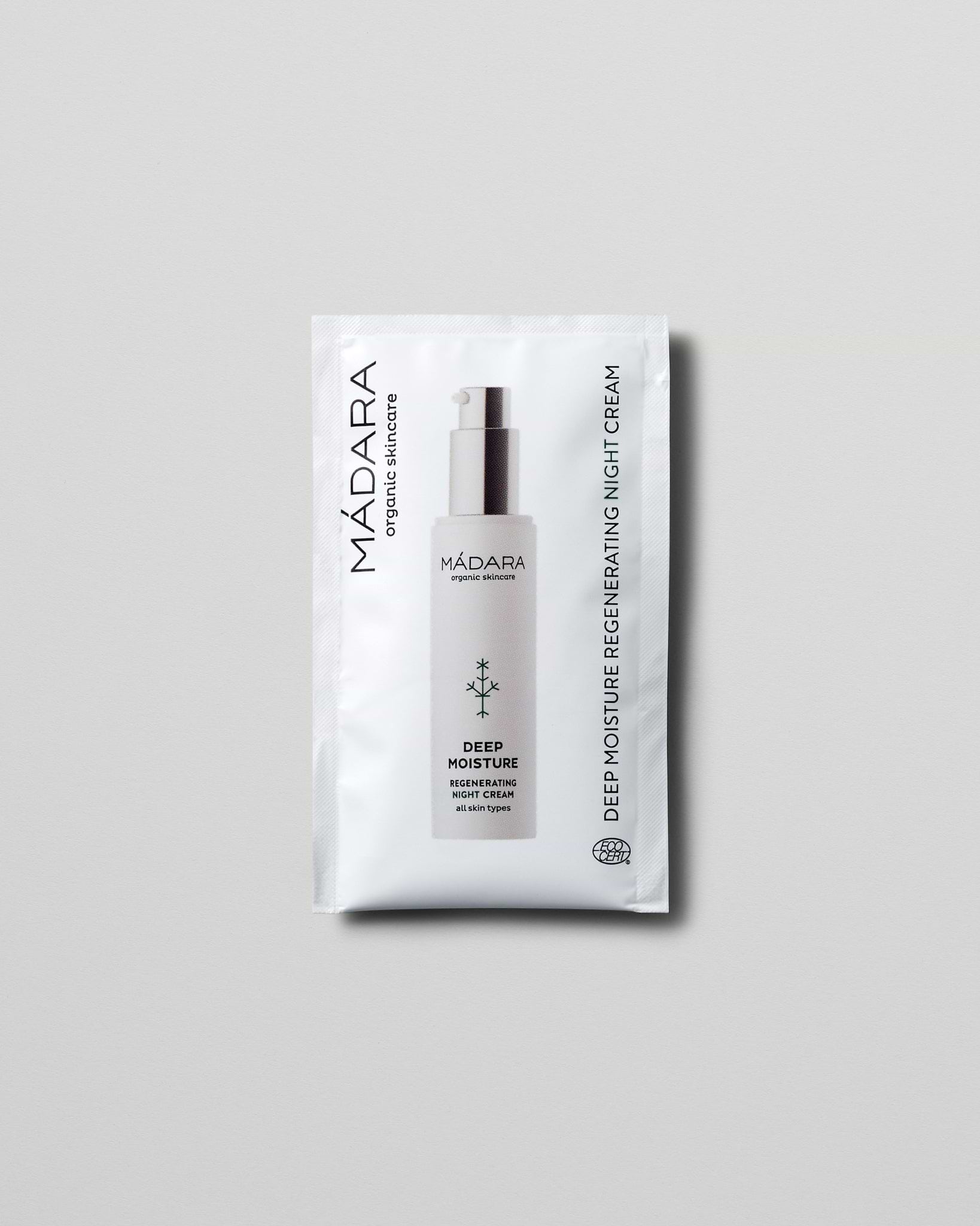 MÁDARA Organic Skincare deep moisture regenerating night cream 2ml SC2241 2 face cream product photo on plain background.