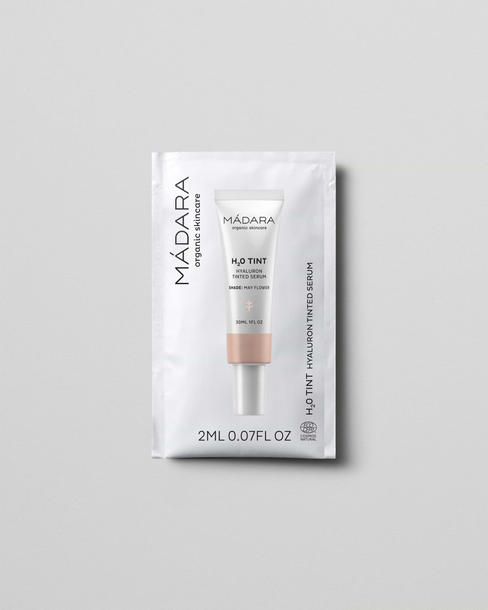 MÁDARA Organic Skincare hyaluron tinted serum may flower 2ml SC3511 2 serum product photo on plain background.
