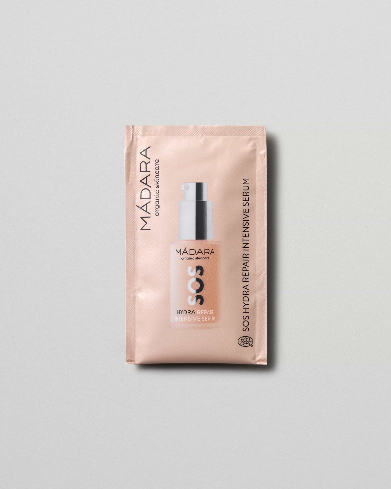 MÁDARA Organic Skincare sos hydra repair intensive serum 2ml SC3021 2 serum product photo on plain background.