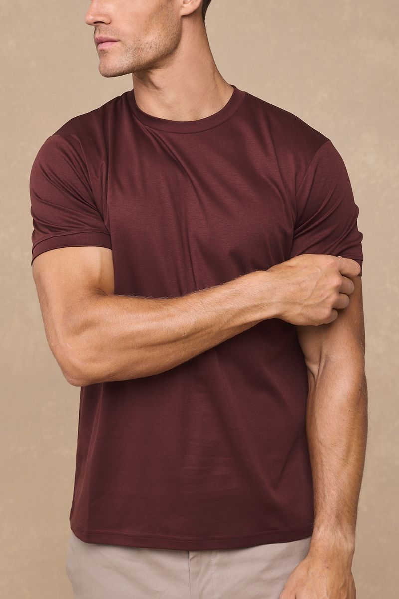 Luxe Mercerised T-Shirt - Rust
