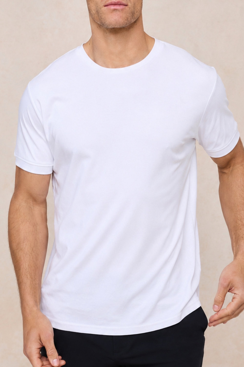 Luxe Mercerised T-Shirt - White