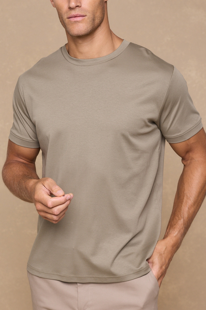 Luxe Mercerised T-Shirt - Dark Sage