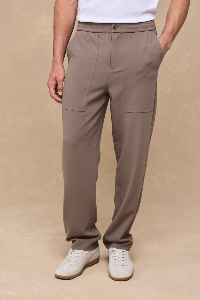 Julien Relaxed Panelled Trouser - Olive
