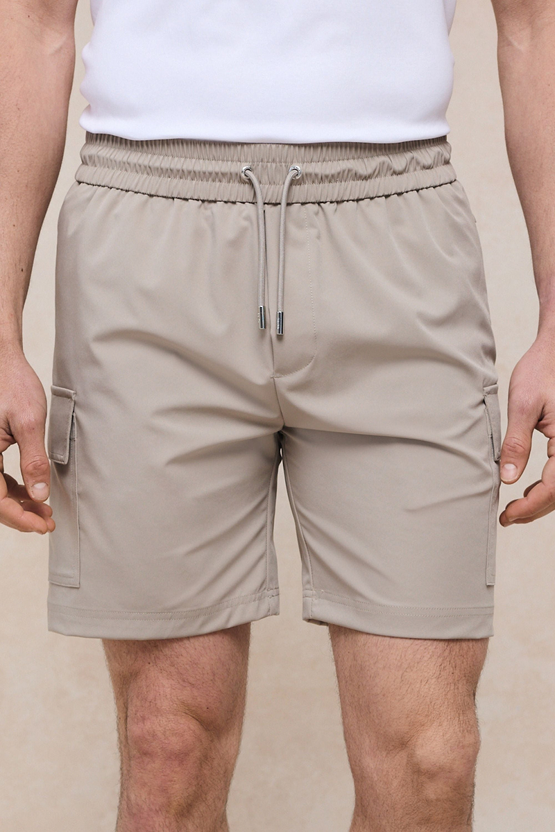 Milo Cargo Tech Shorts - Beige
