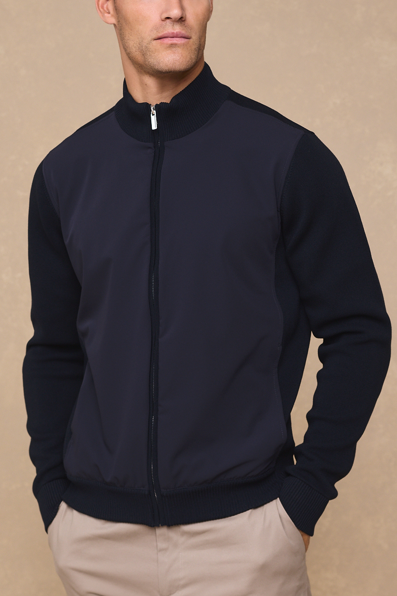 Paco Hybrid Knitted Jacket - Midnight Navy