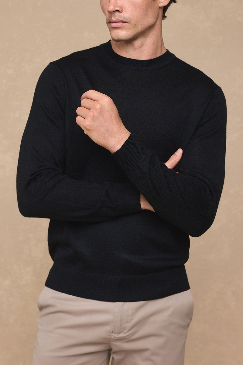 Rio Crew Neck Long Sleeve - Black