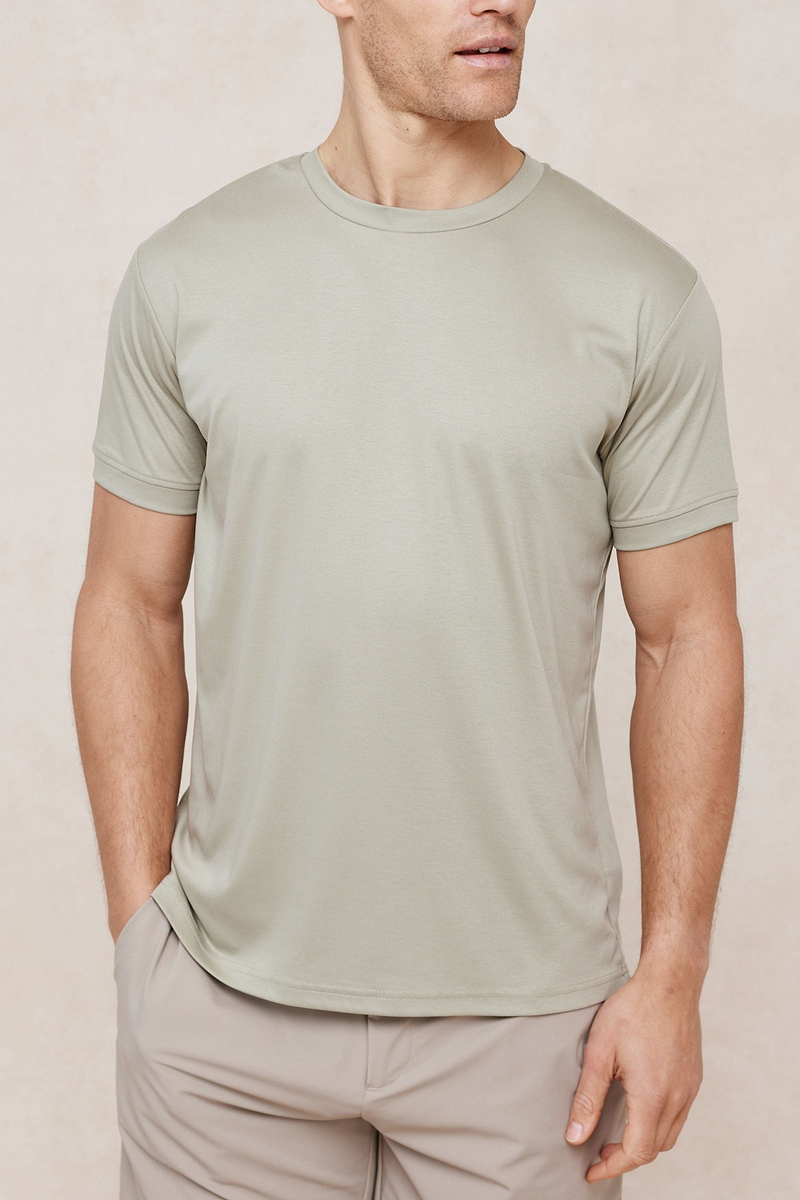 Luxe Mercerised T-Shirt - Light Sage