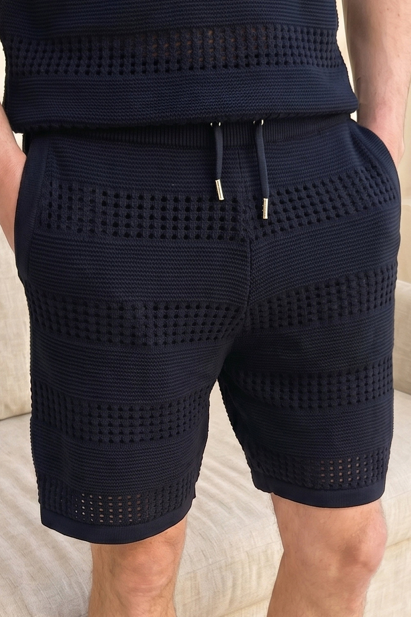Frattina Crochet Short - Navy