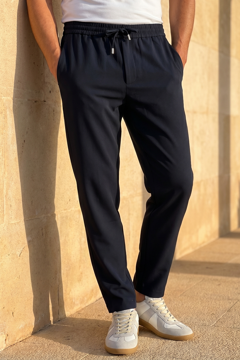 Mateo Tapered Trouser - Dark Navy