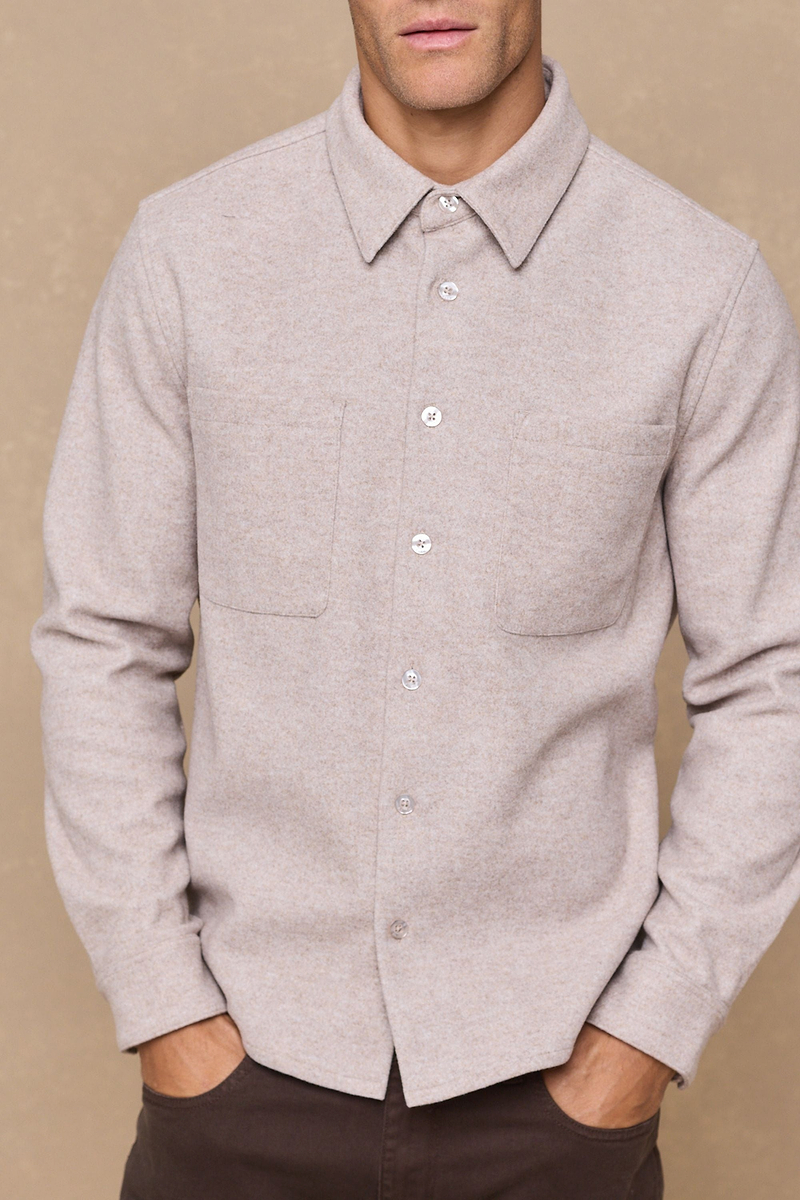 Leonardo Melton Shirt - Oatmeal