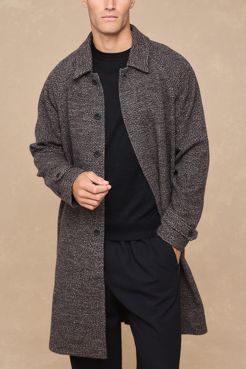 Rune Car Coat - Brown Multi