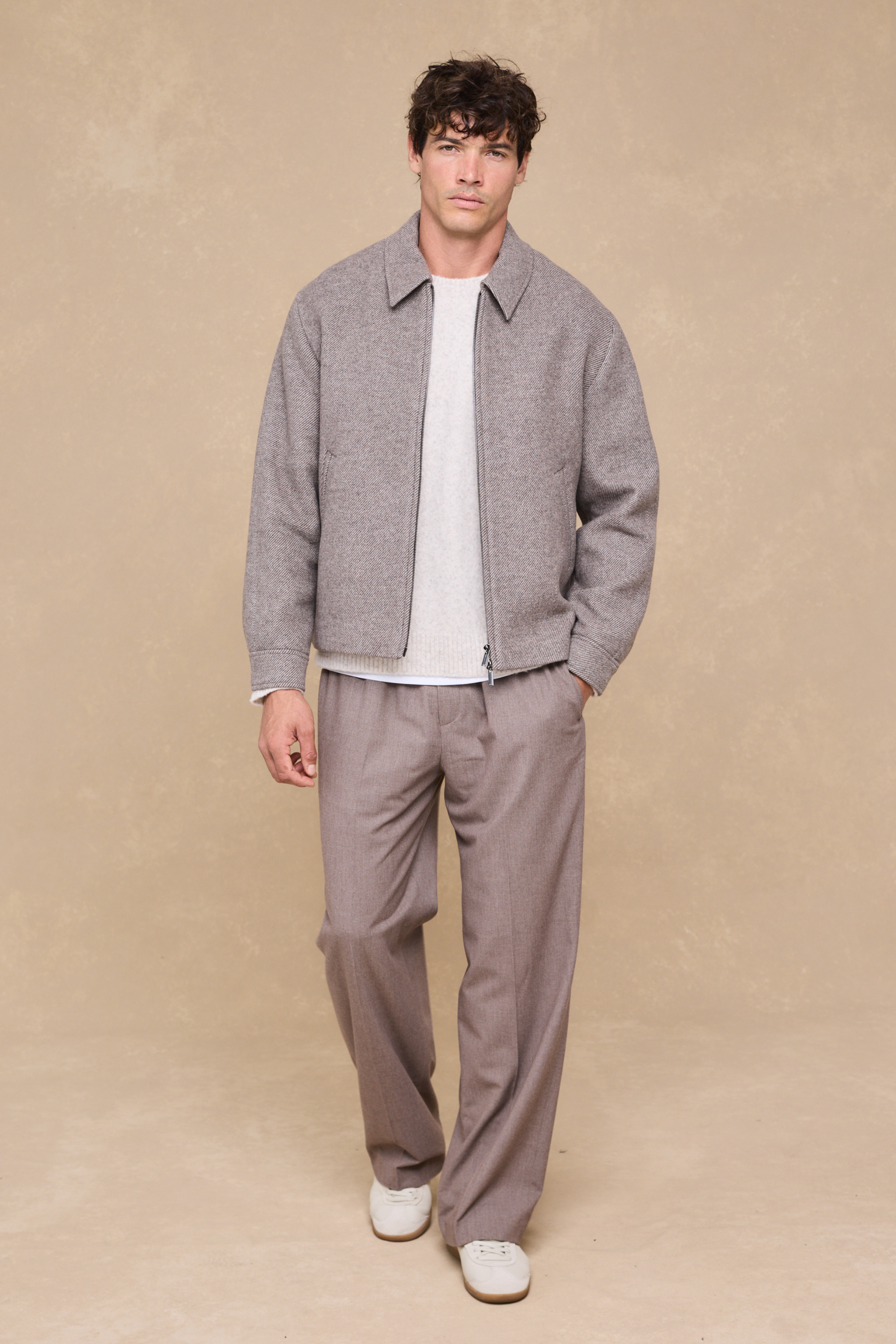 Alessio Blouson Jacket - Brown