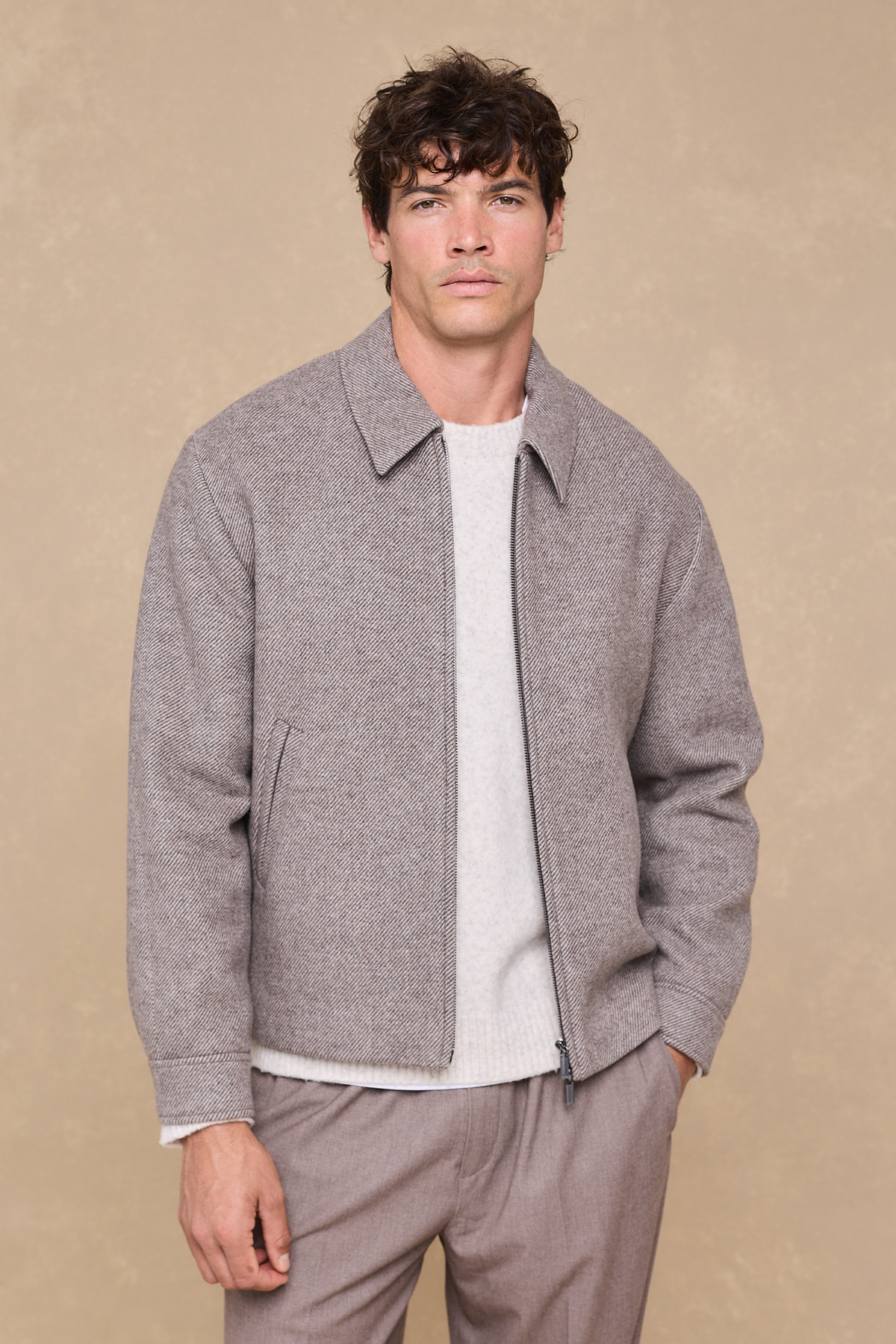 Alessio Blouson Jacket - Brown