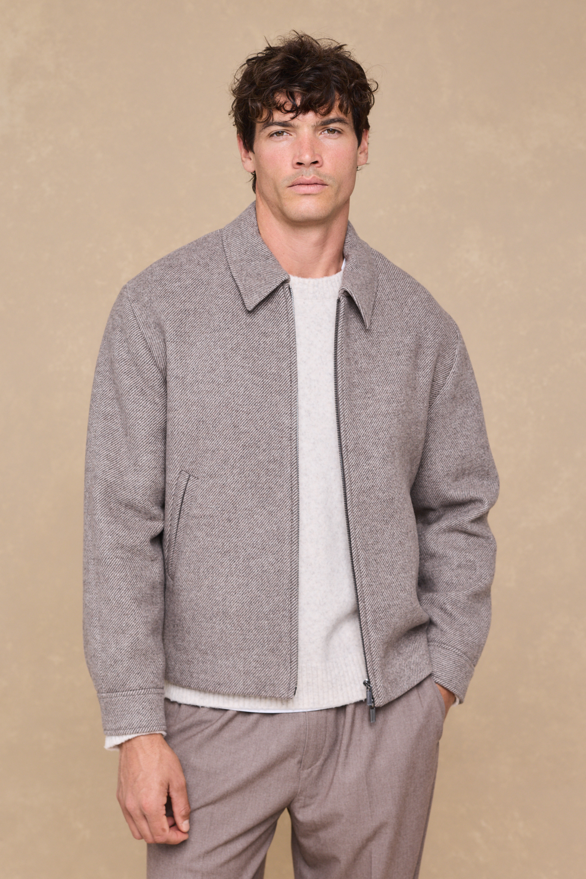 Alessio Blouson Jacket - Brown