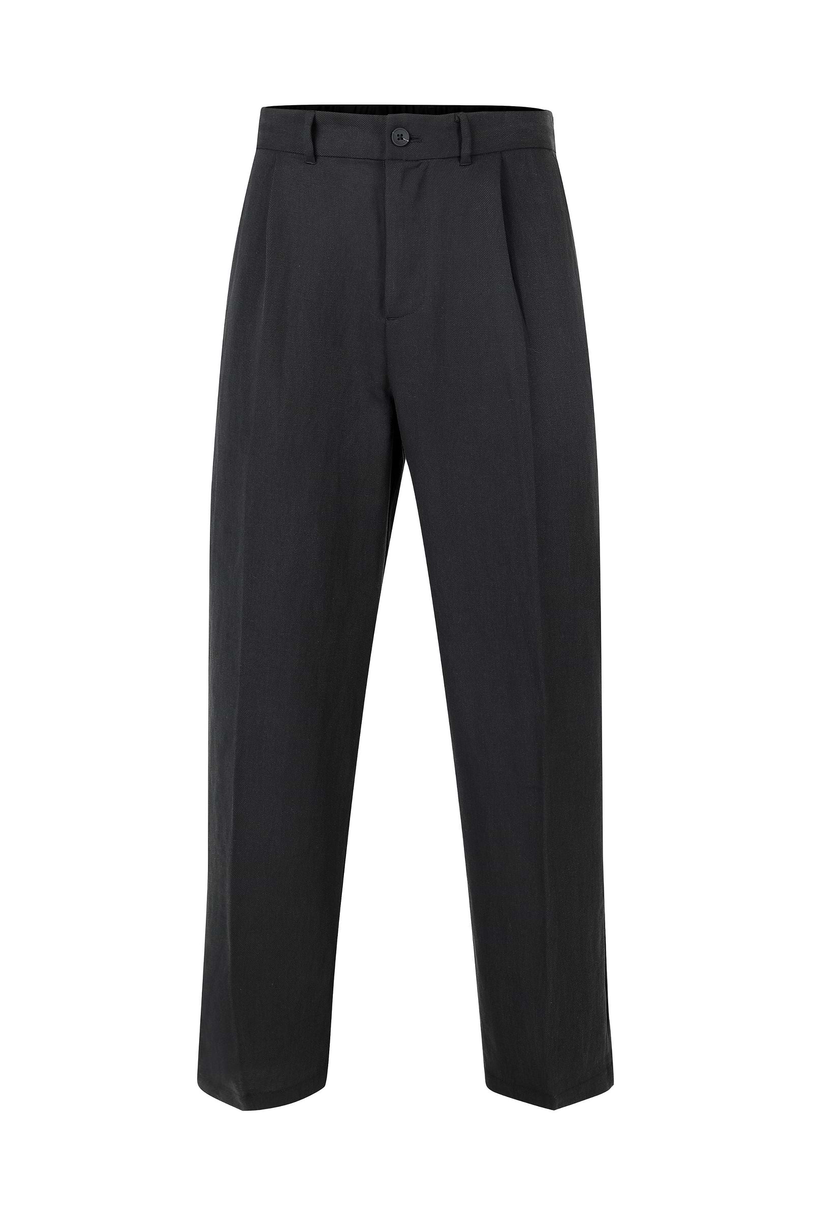 Helio Pleated Relaxed Trouser - Black