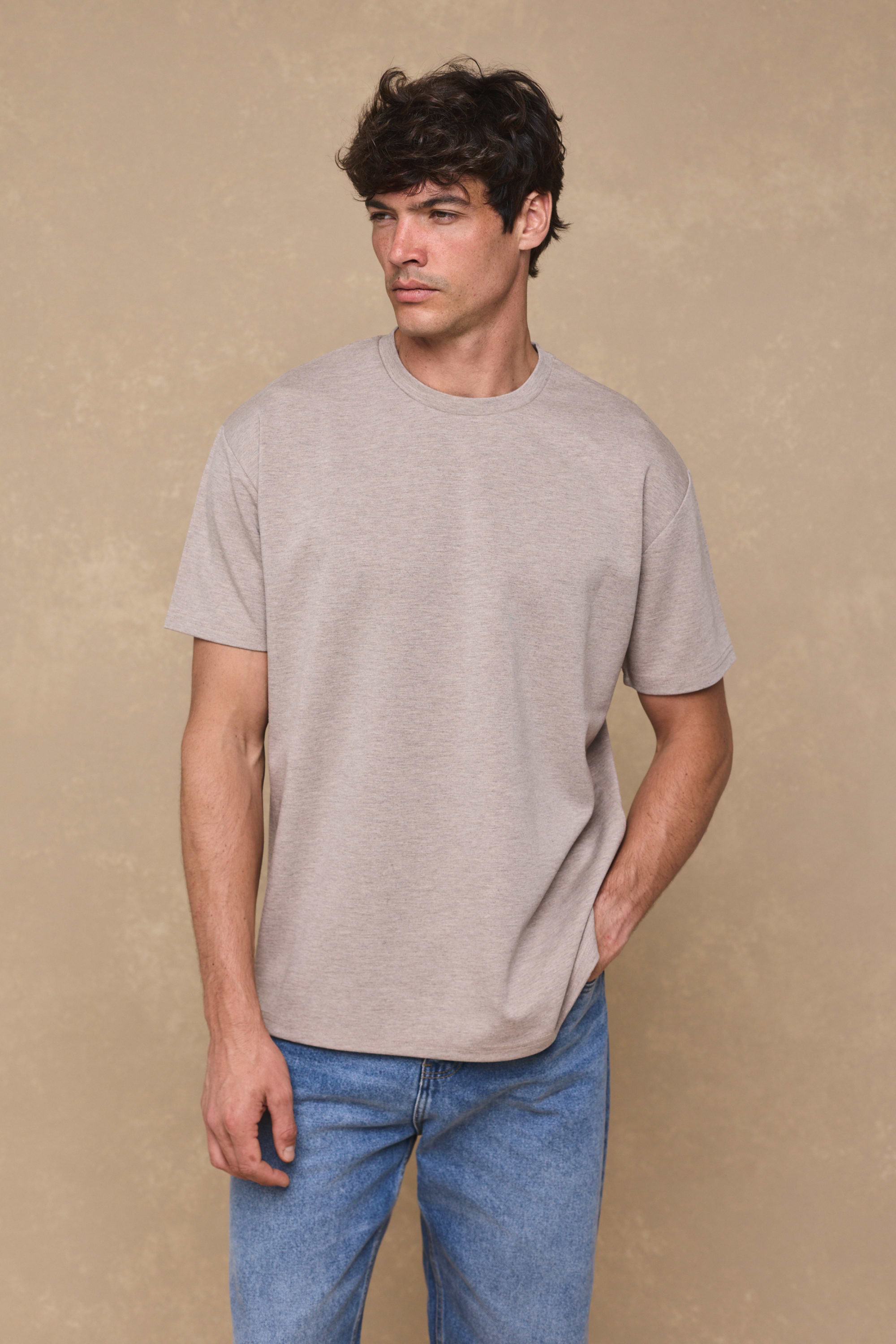 Relaxed Fit T-Shirt - Oatmeal Marl