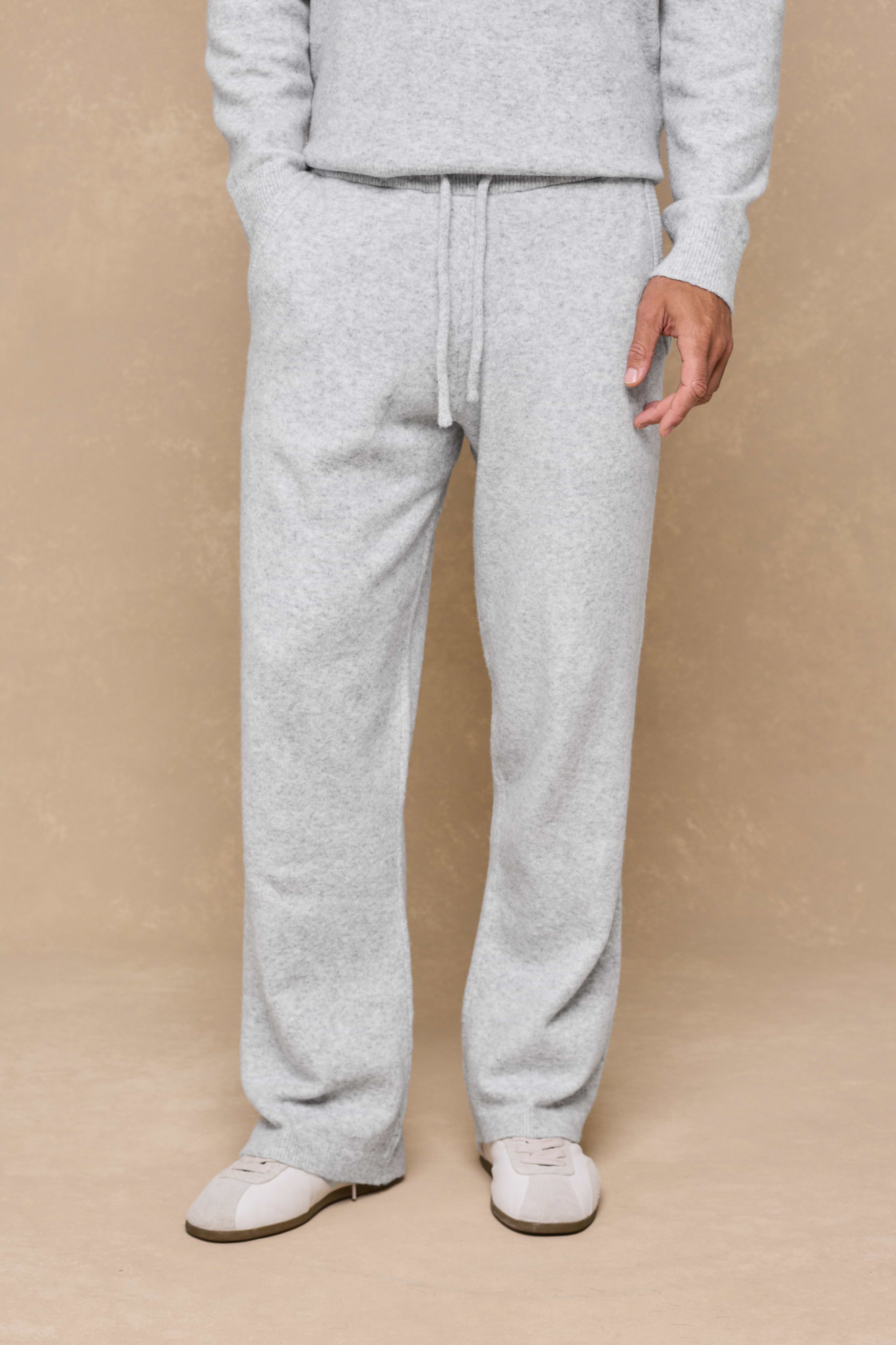 Otto Knitted Trousers - Grey Marl