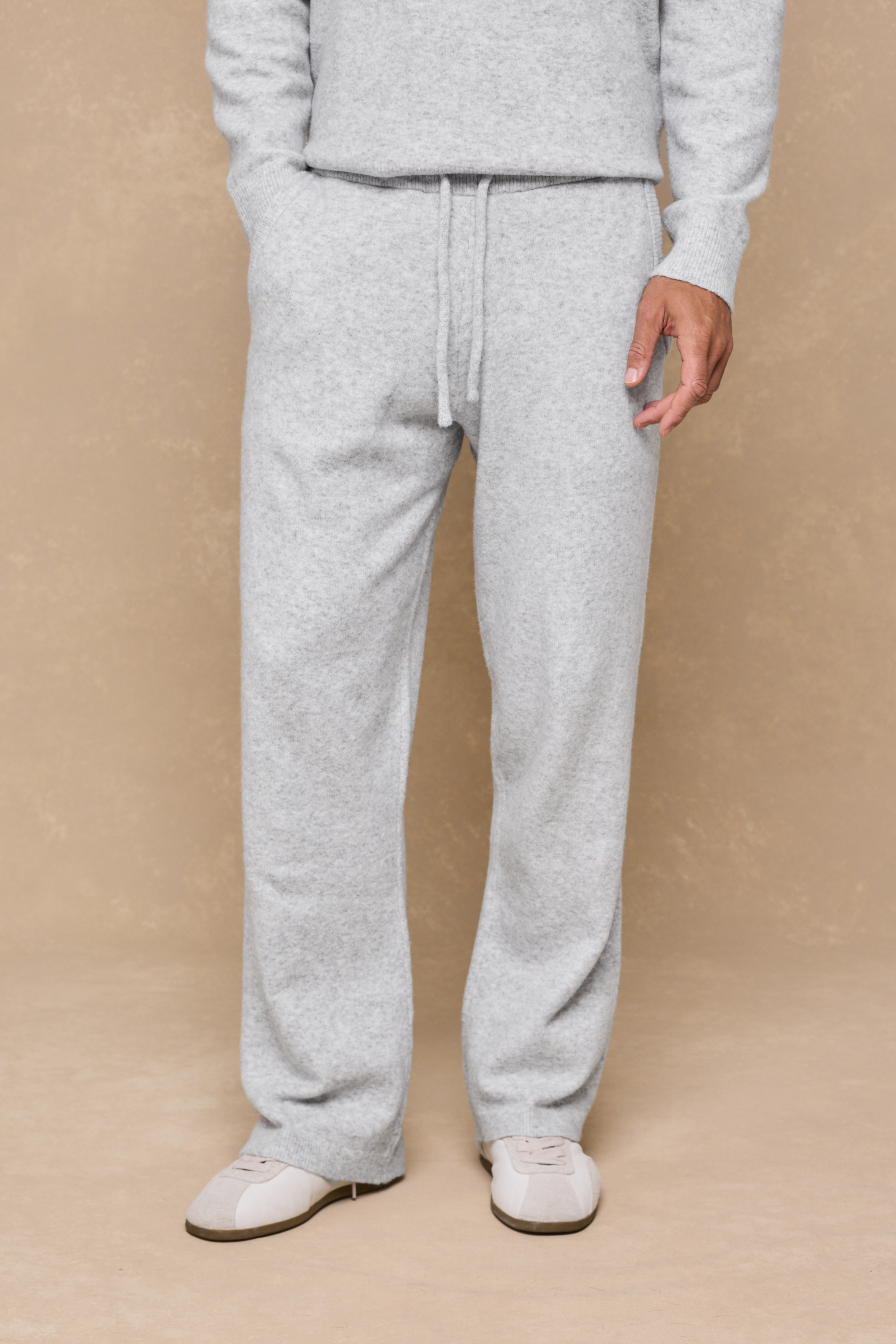 Otto Knitted Trousers - Grey Marl