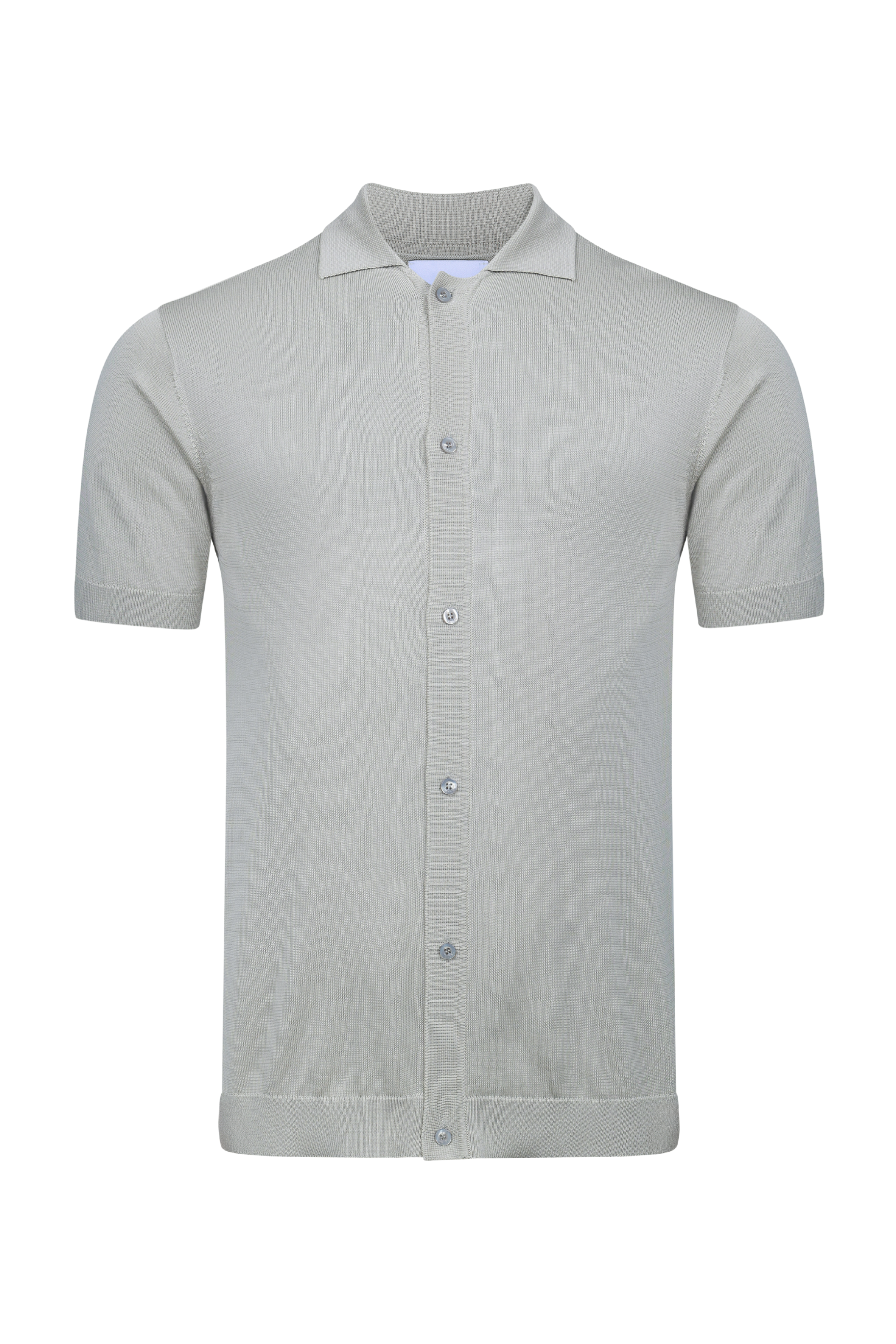 Pedro Button Through Short Sleeve Knitted Shirt - Cream