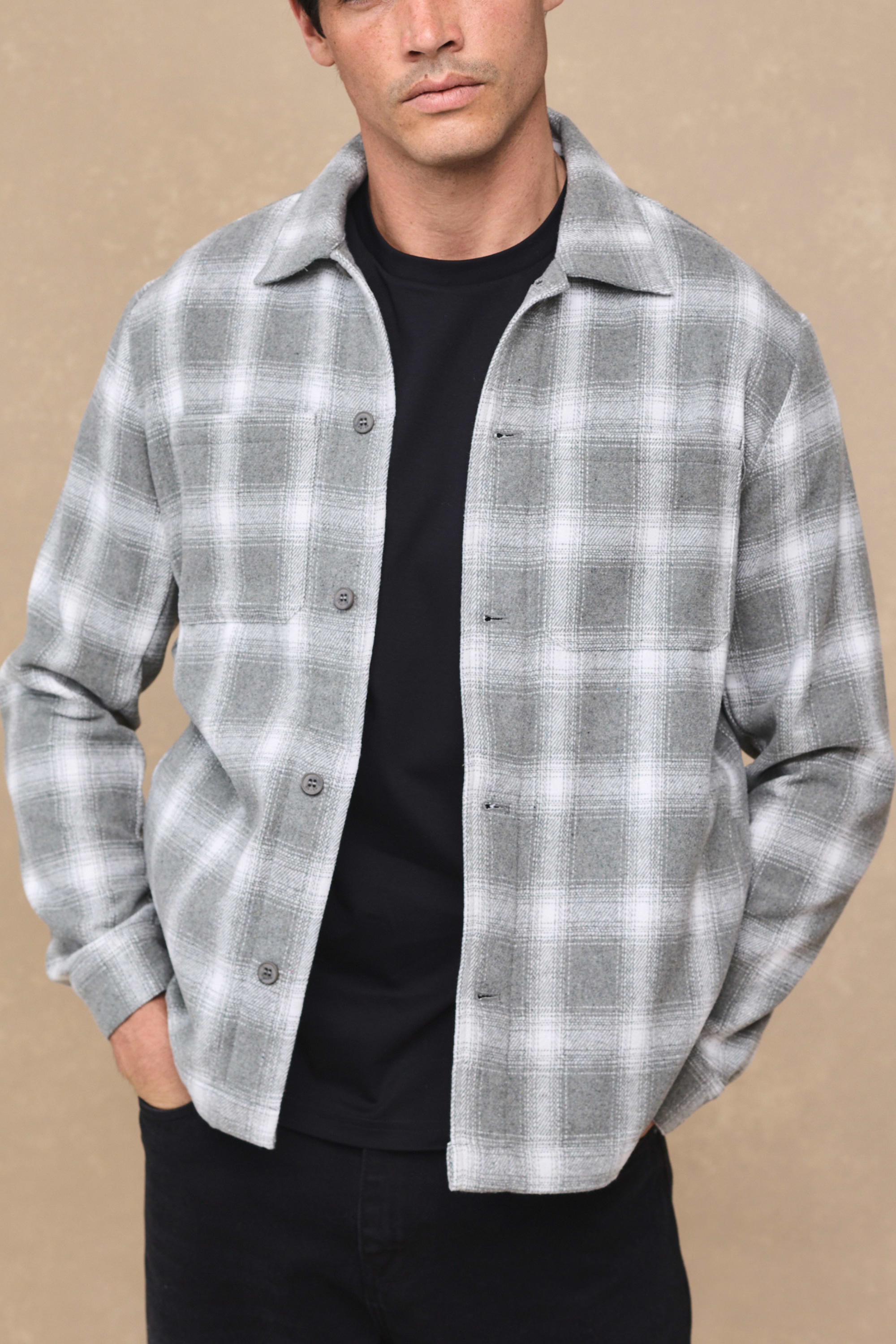 Vienna Checked Overshirt - Sage/Ivory