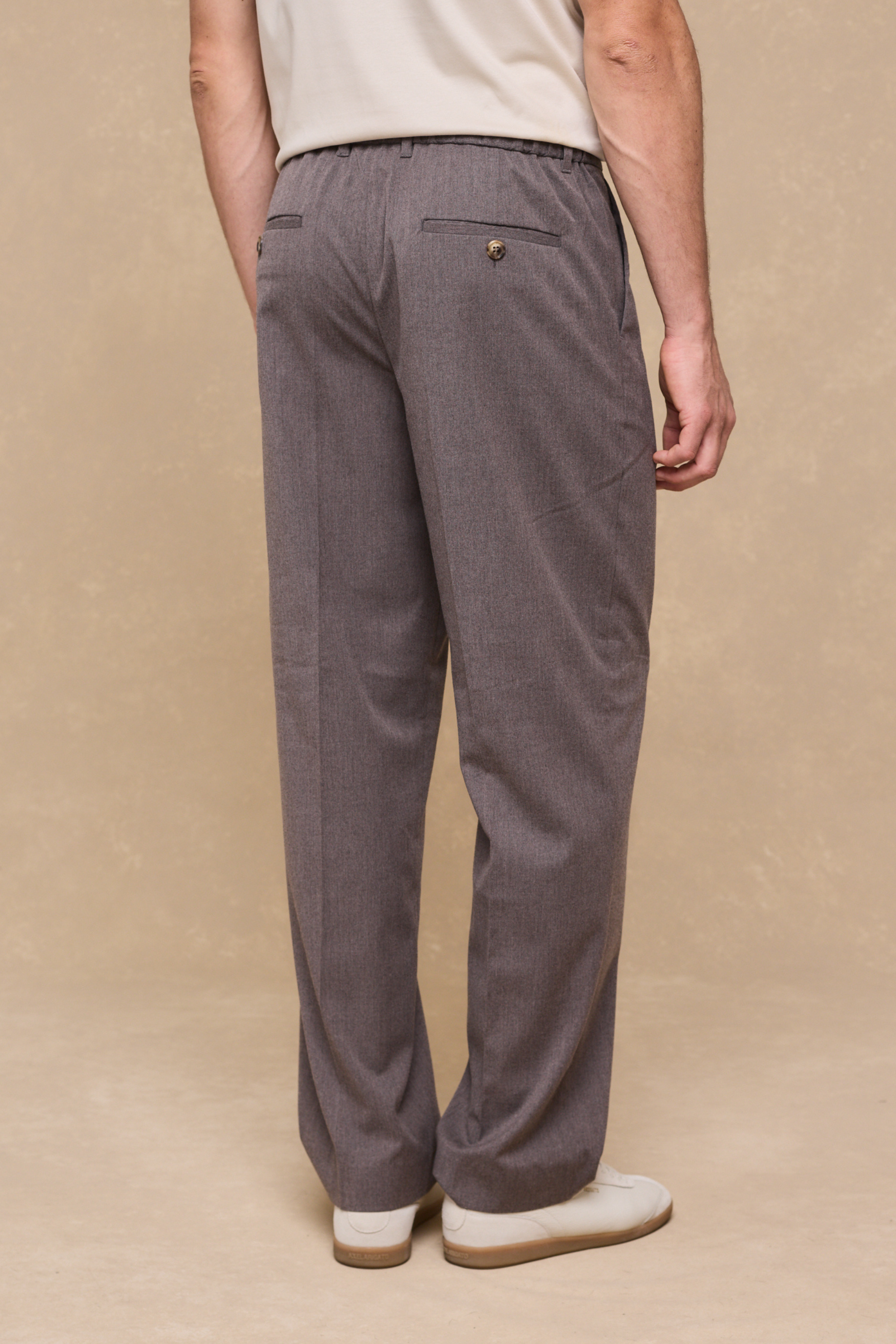 Romeo Tailored Trouser - Taupe Marl