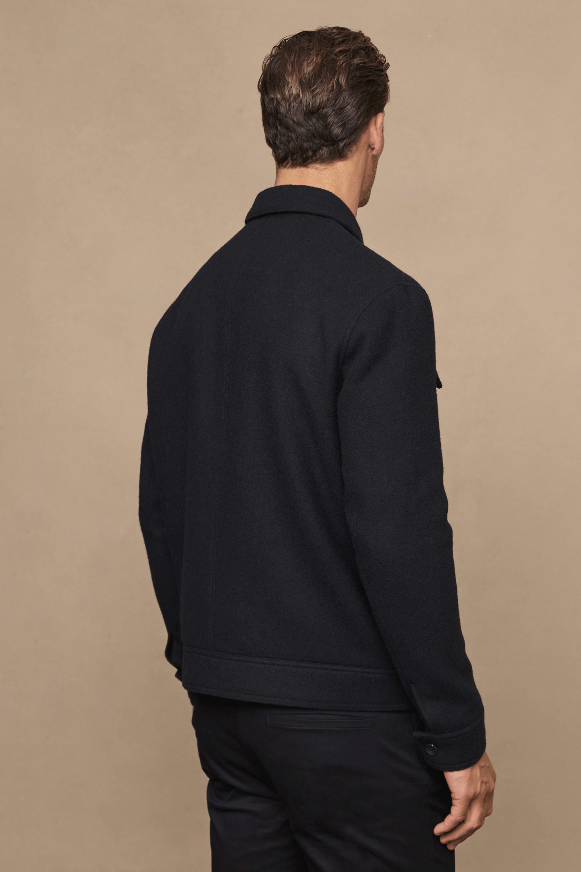 Fabian Zip Through Jacket - Black
