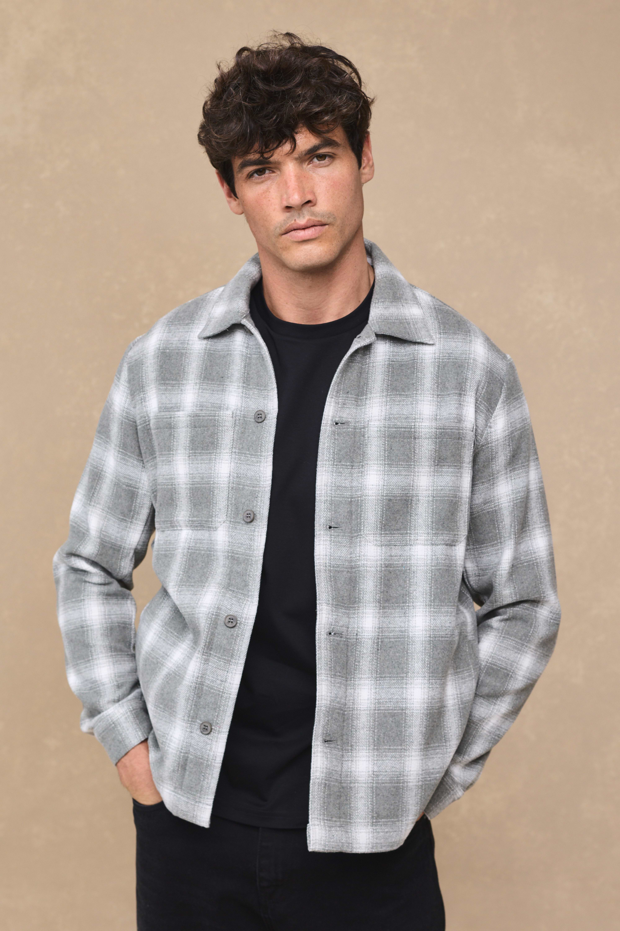 Vienna Checked Overshirt - Sage/Ivory