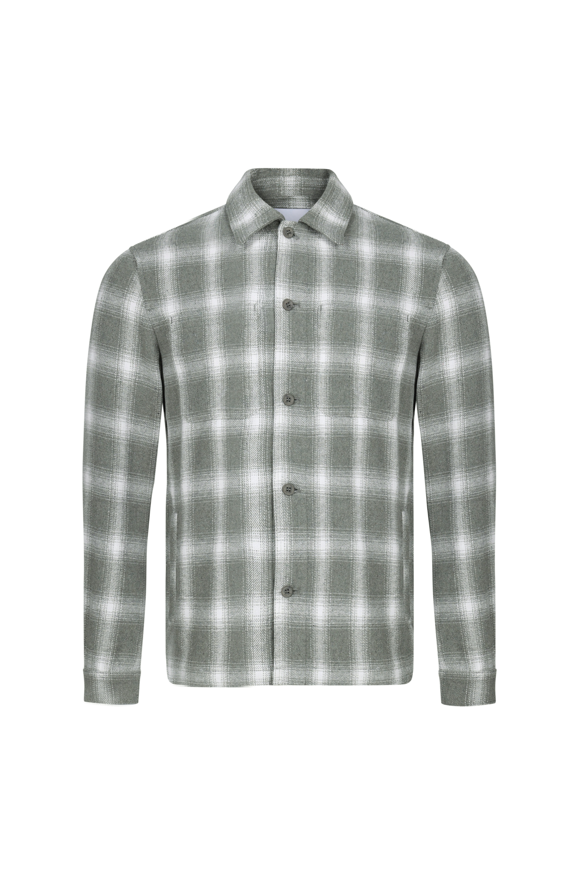 Vienna Checked Overshirt - Sage/Ivory