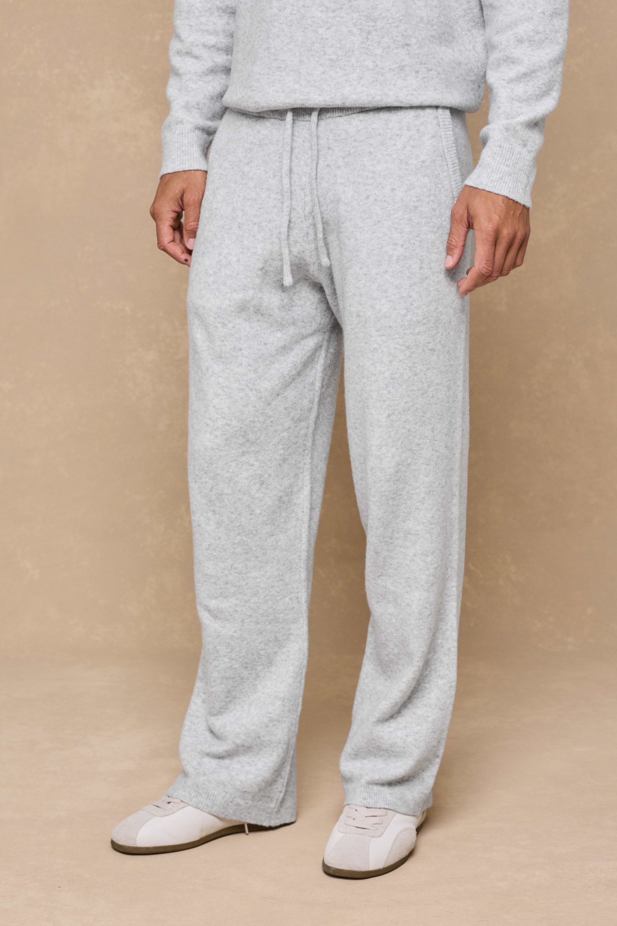 Otto Knitted Trousers - Grey Marl