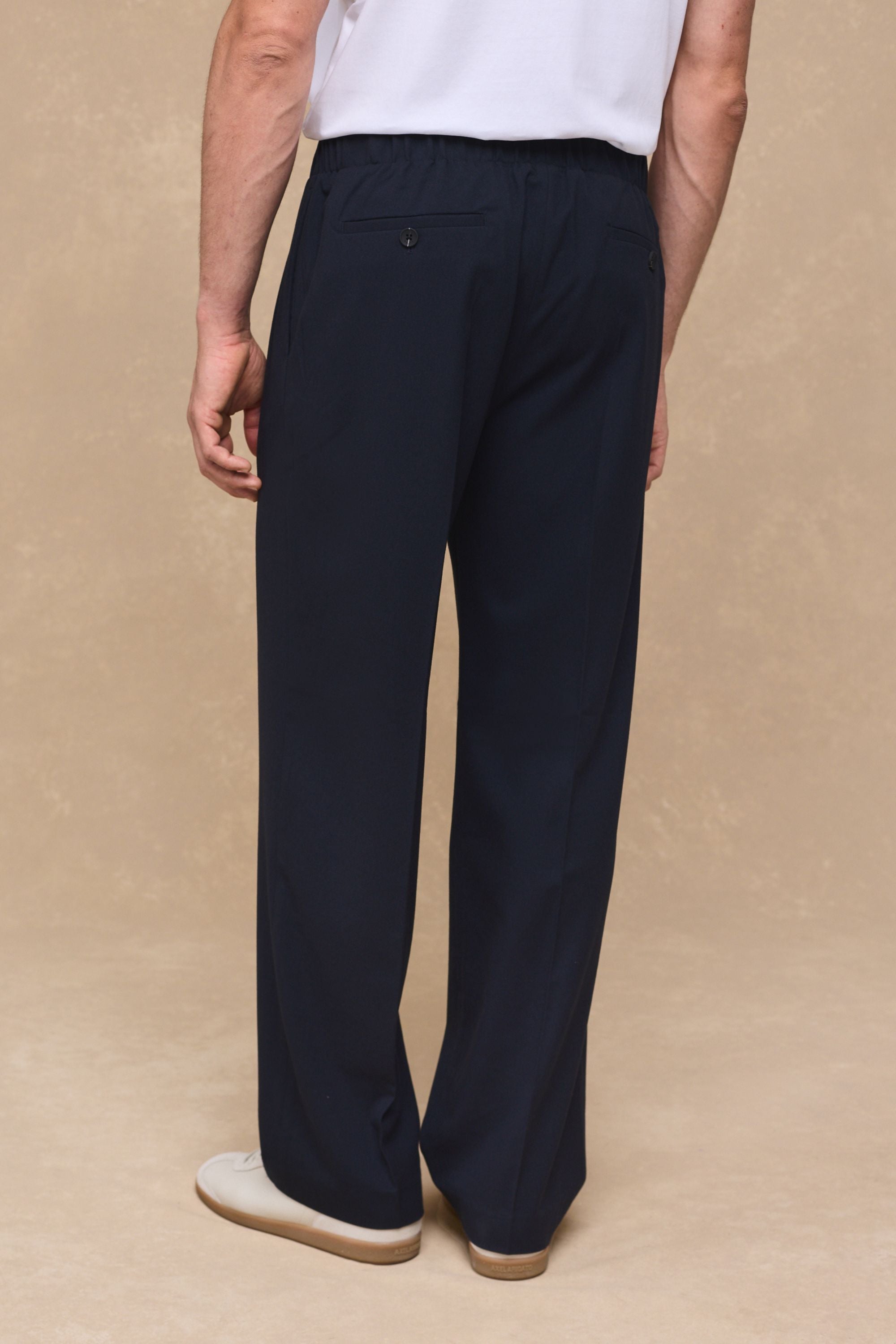 Johan Elasticated Waist Relaxed Fit Trouser - Dark Navy