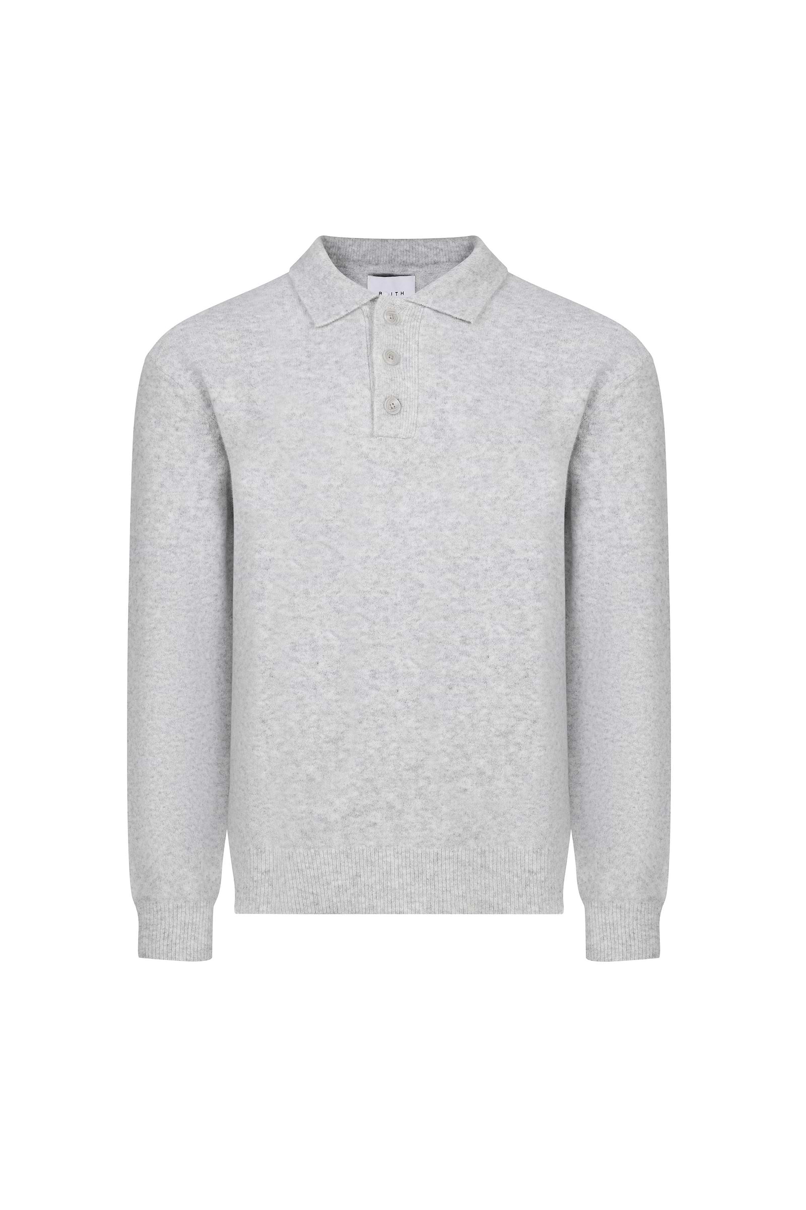Otto Long Sleeve Polo - Grey Marl