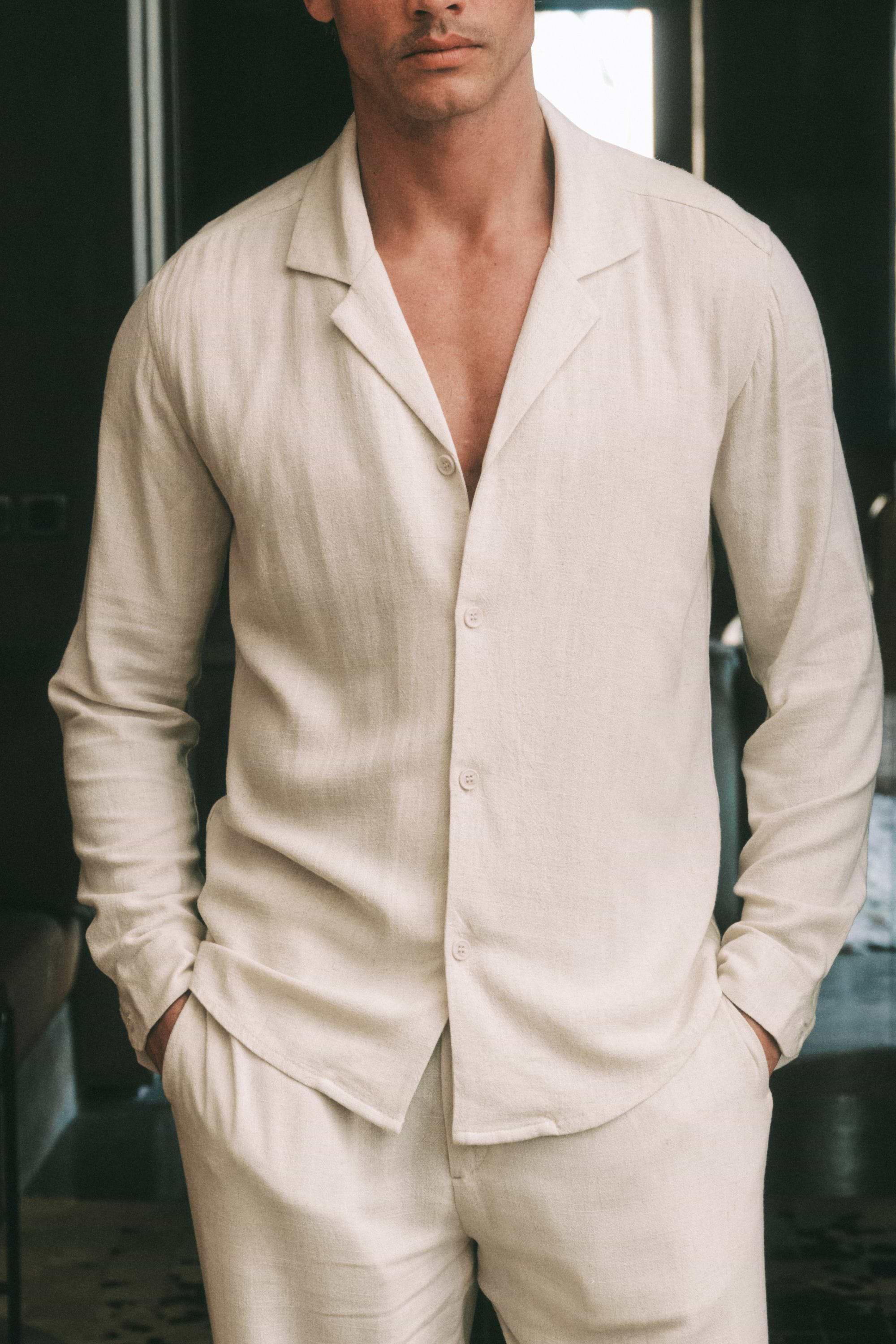 Cami Linen Shirt - Oatmeal