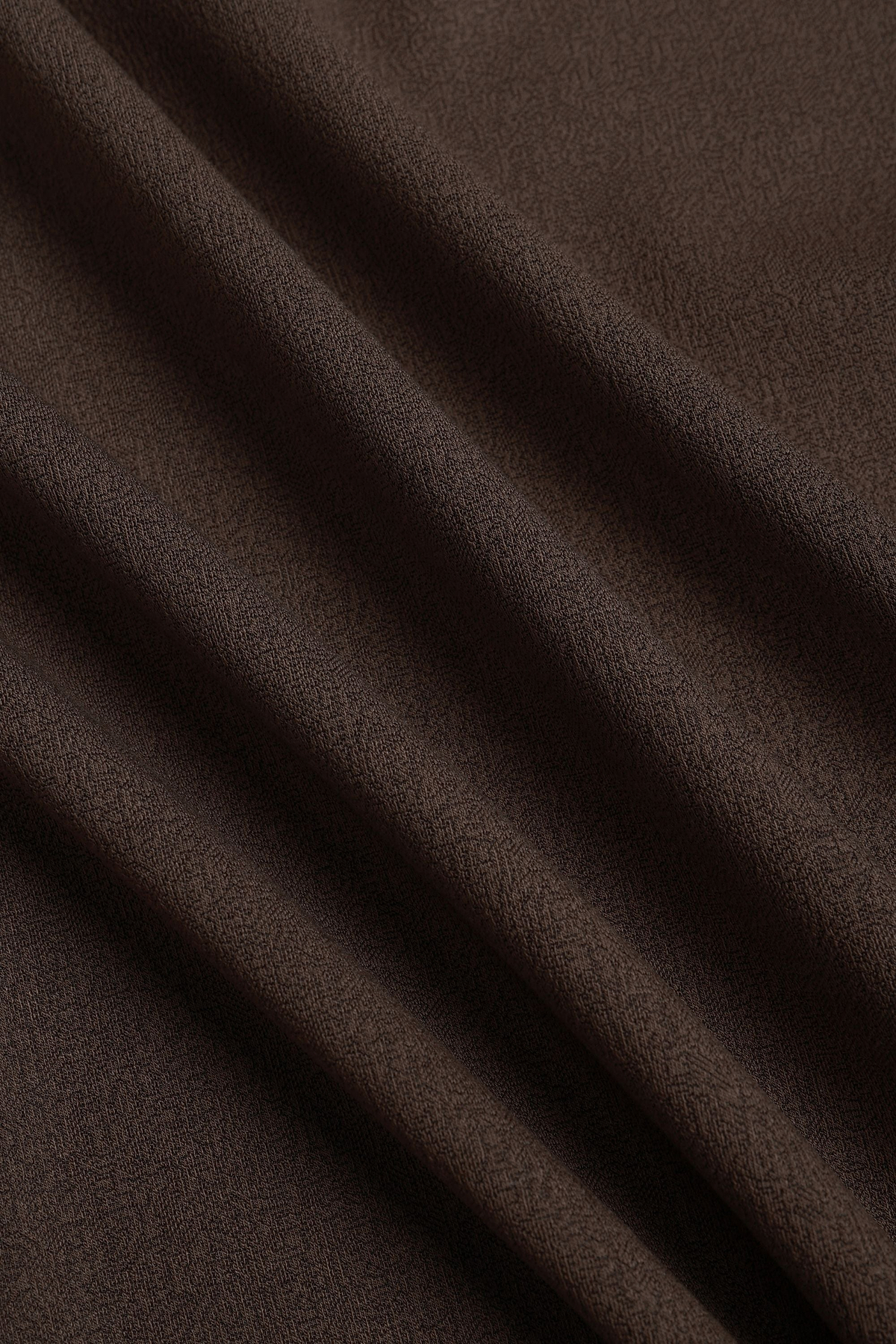 Tomas Crew Neck Textured T-Shirt - Dark Brown