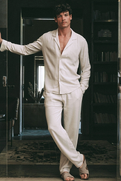 Cami Linen Straight Leg Trouser - Oatmeal