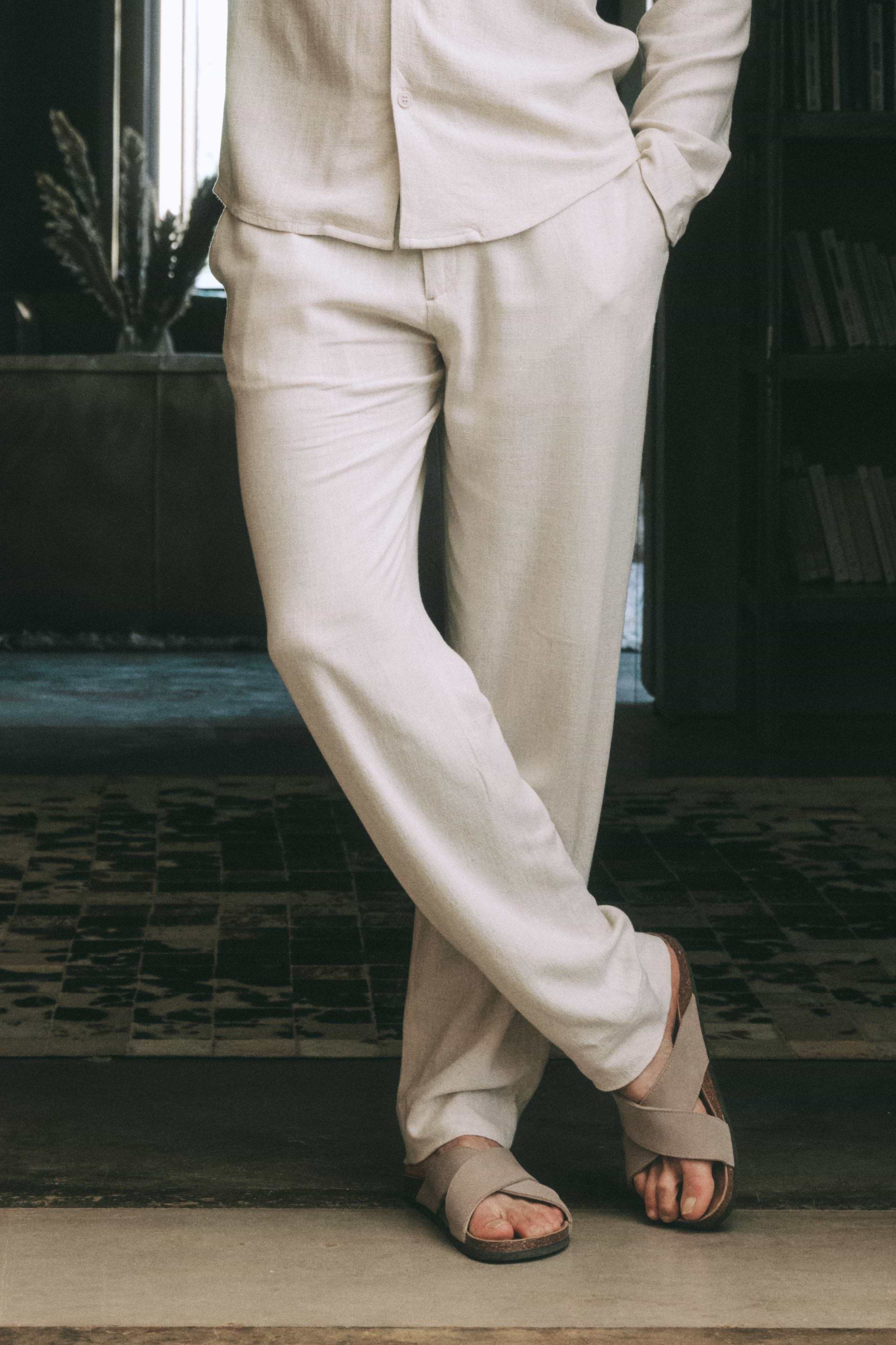 Cami Linen Straight Leg Trouser - Oatmeal