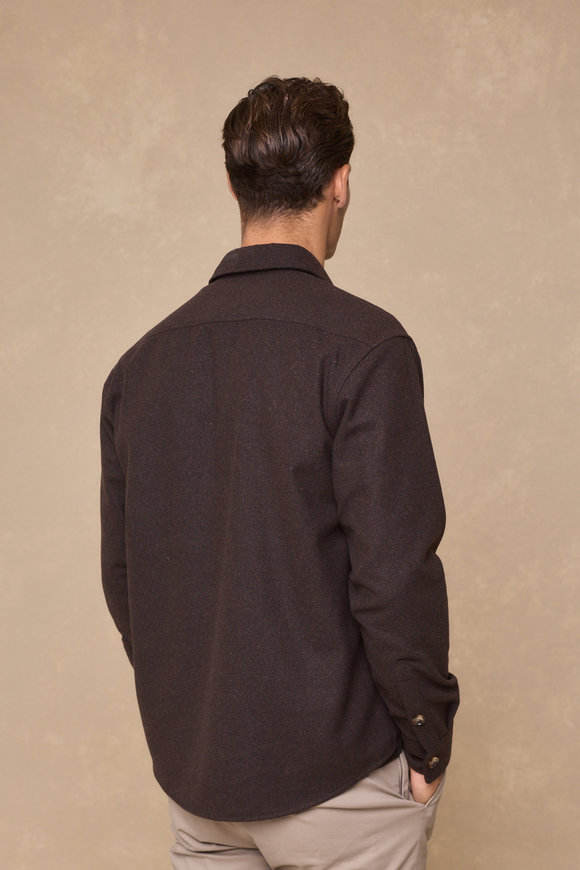 Wade Button Shirt - Brown