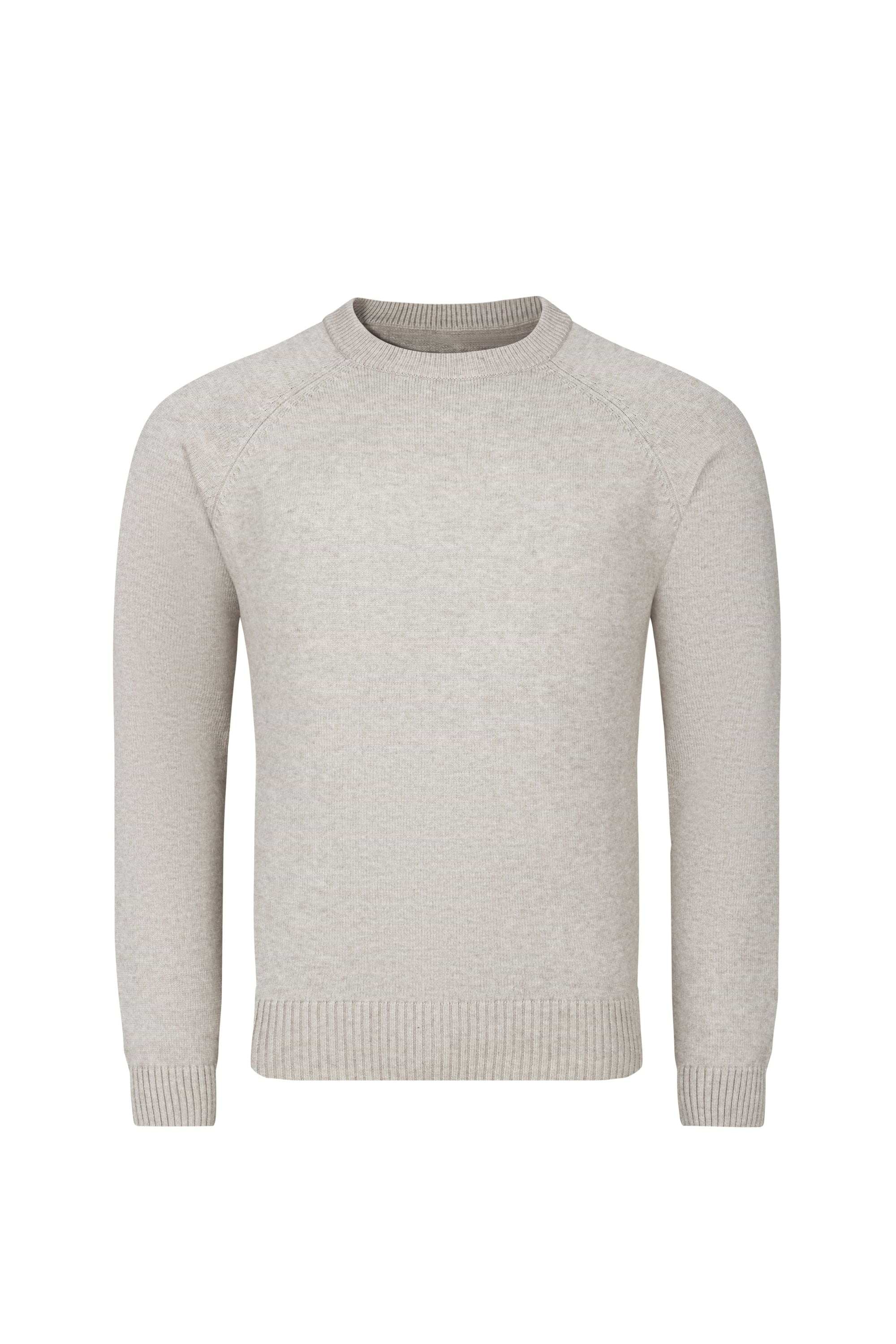 Lando Strickpullover mit Rundhalsausschnitt - Haferflocken